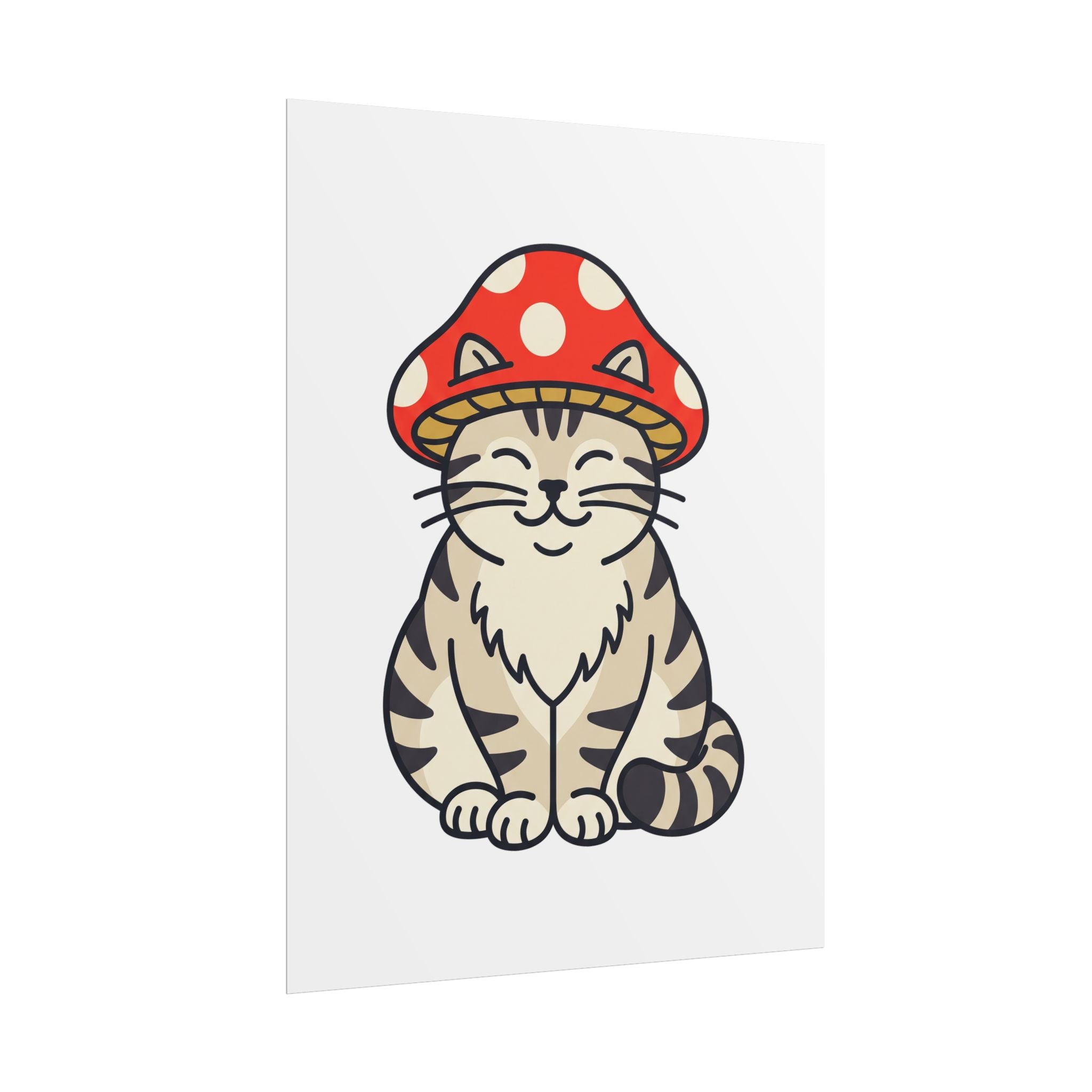 Mushroom Cat Poster