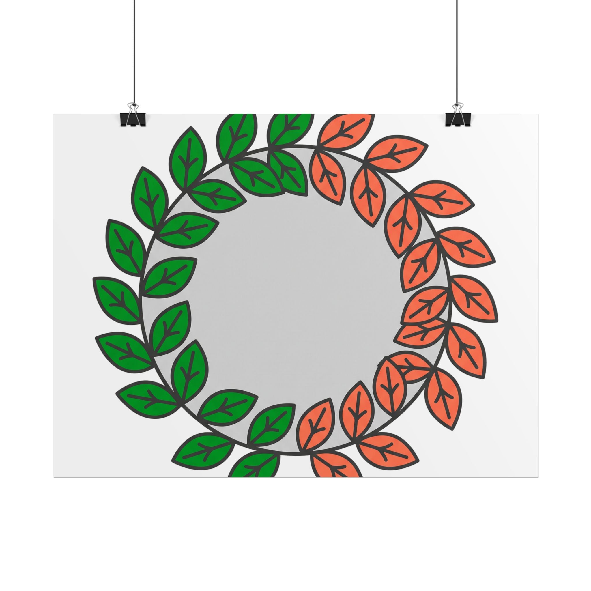 Leaf Wreath Poster