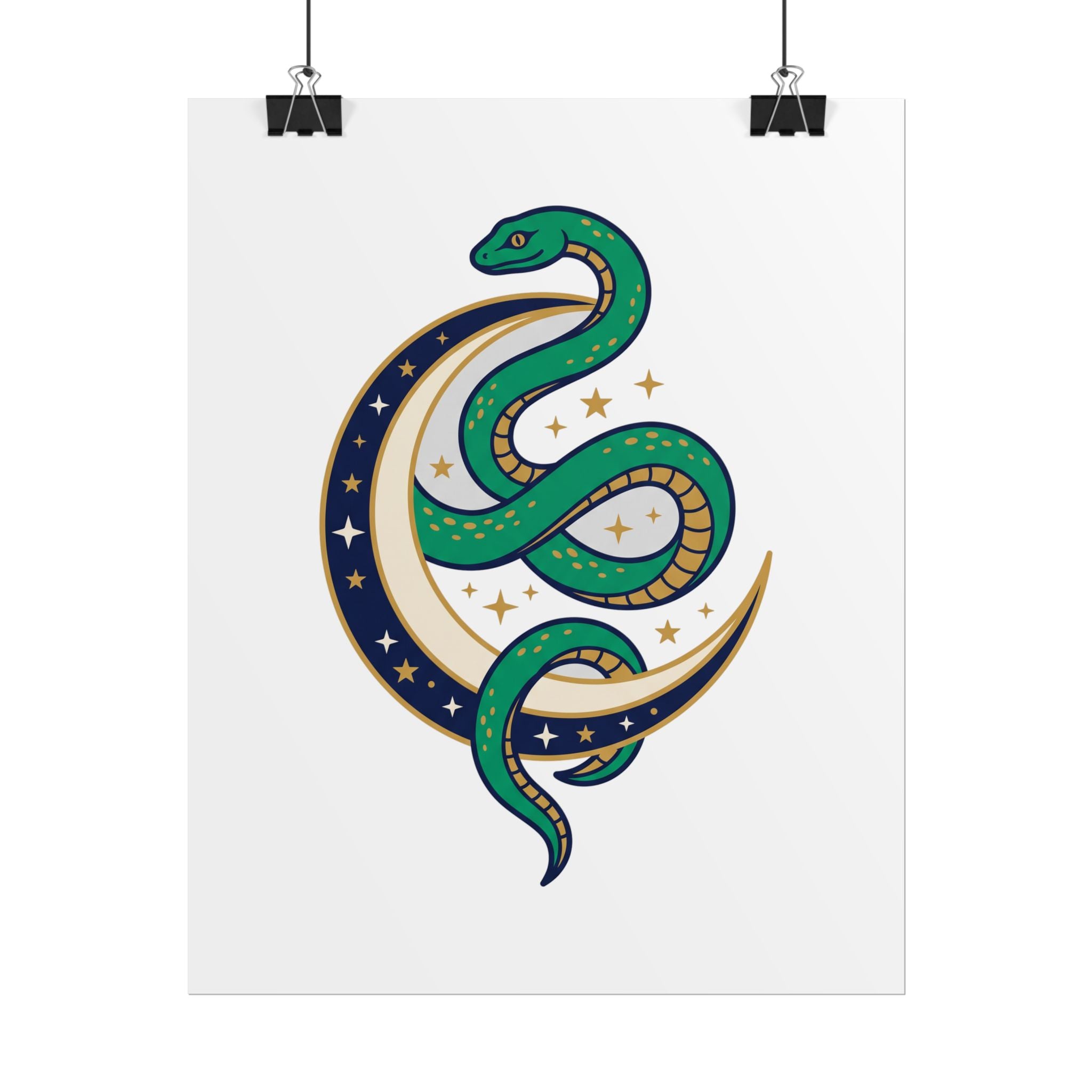 Celestial Snake Moon Poster