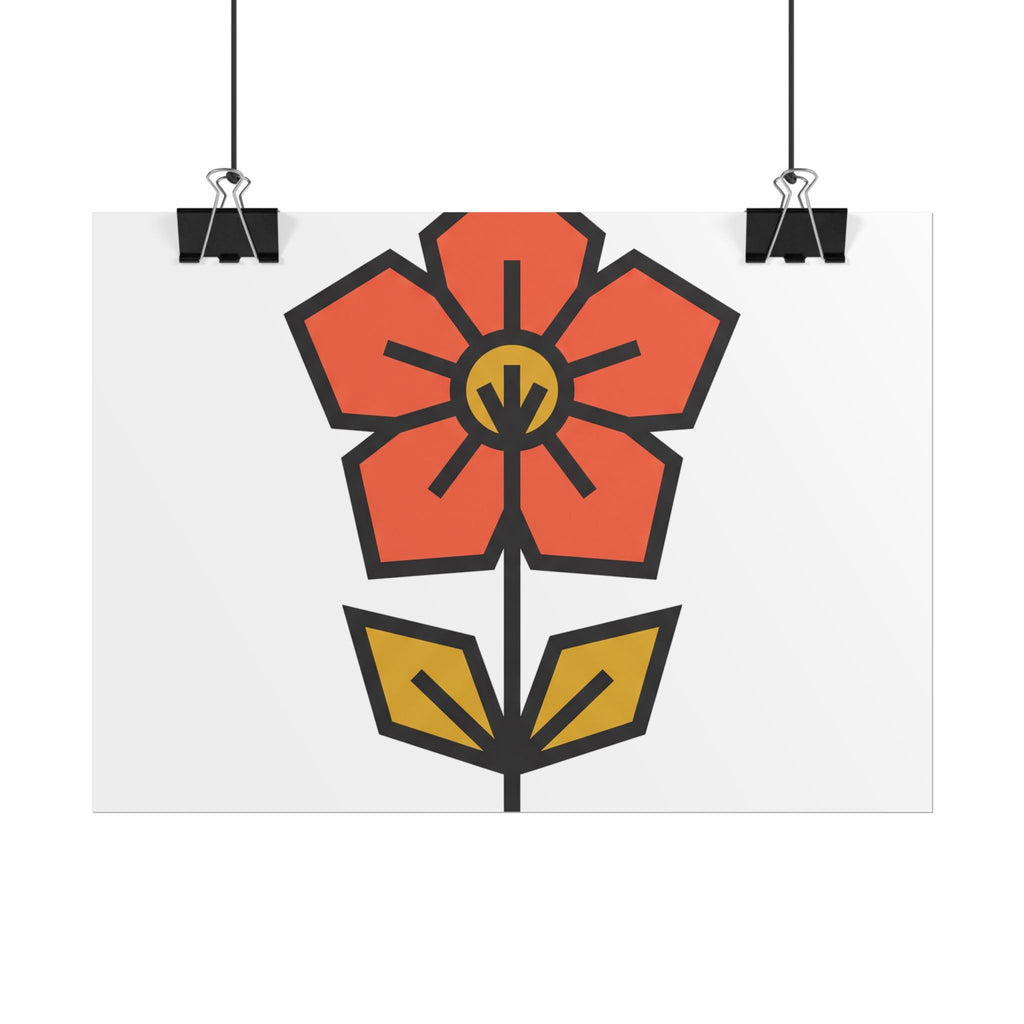 Minimal Wildflower Icon Poster
