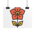 Minimal Wildflower Icon Poster