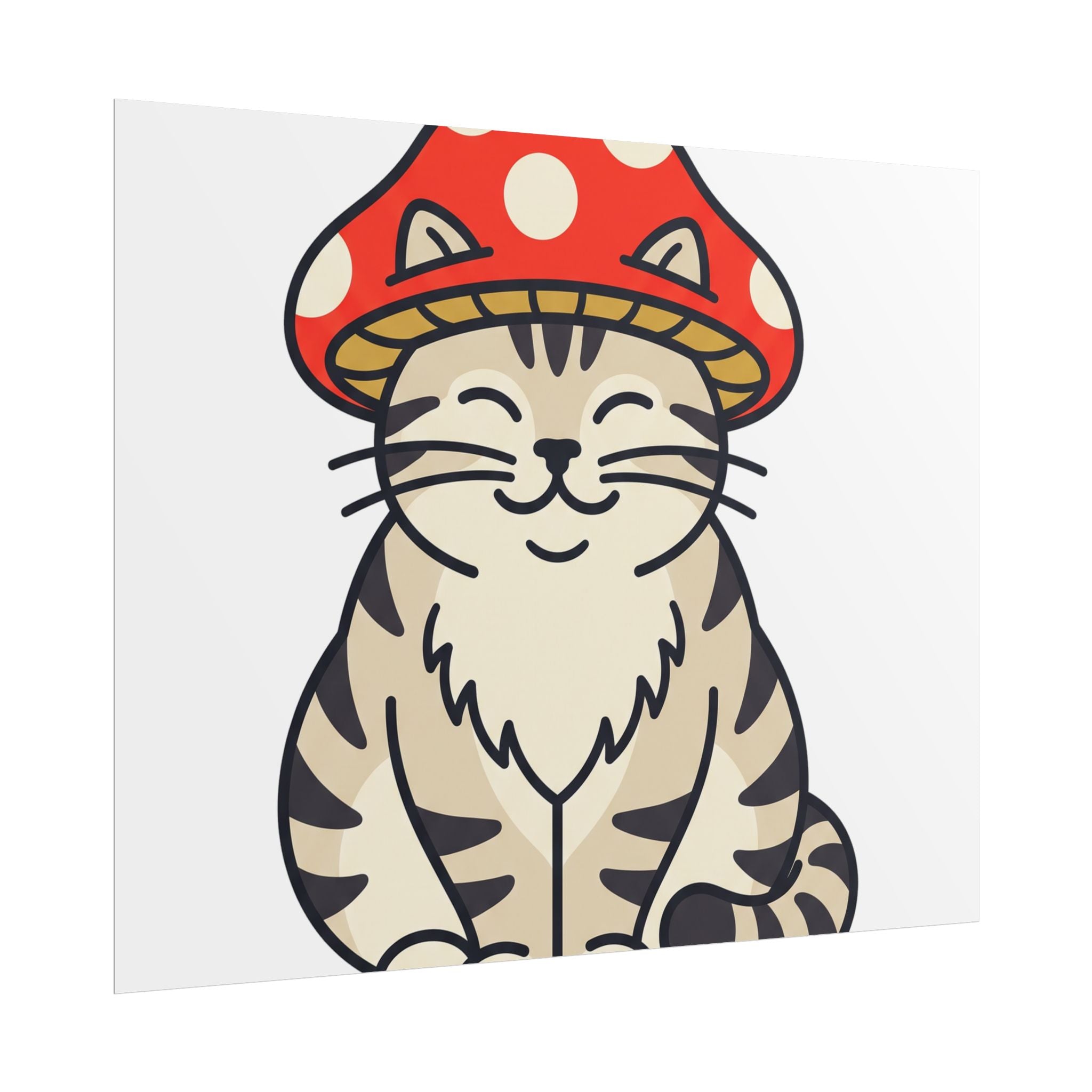 Mushroom Cat Poster