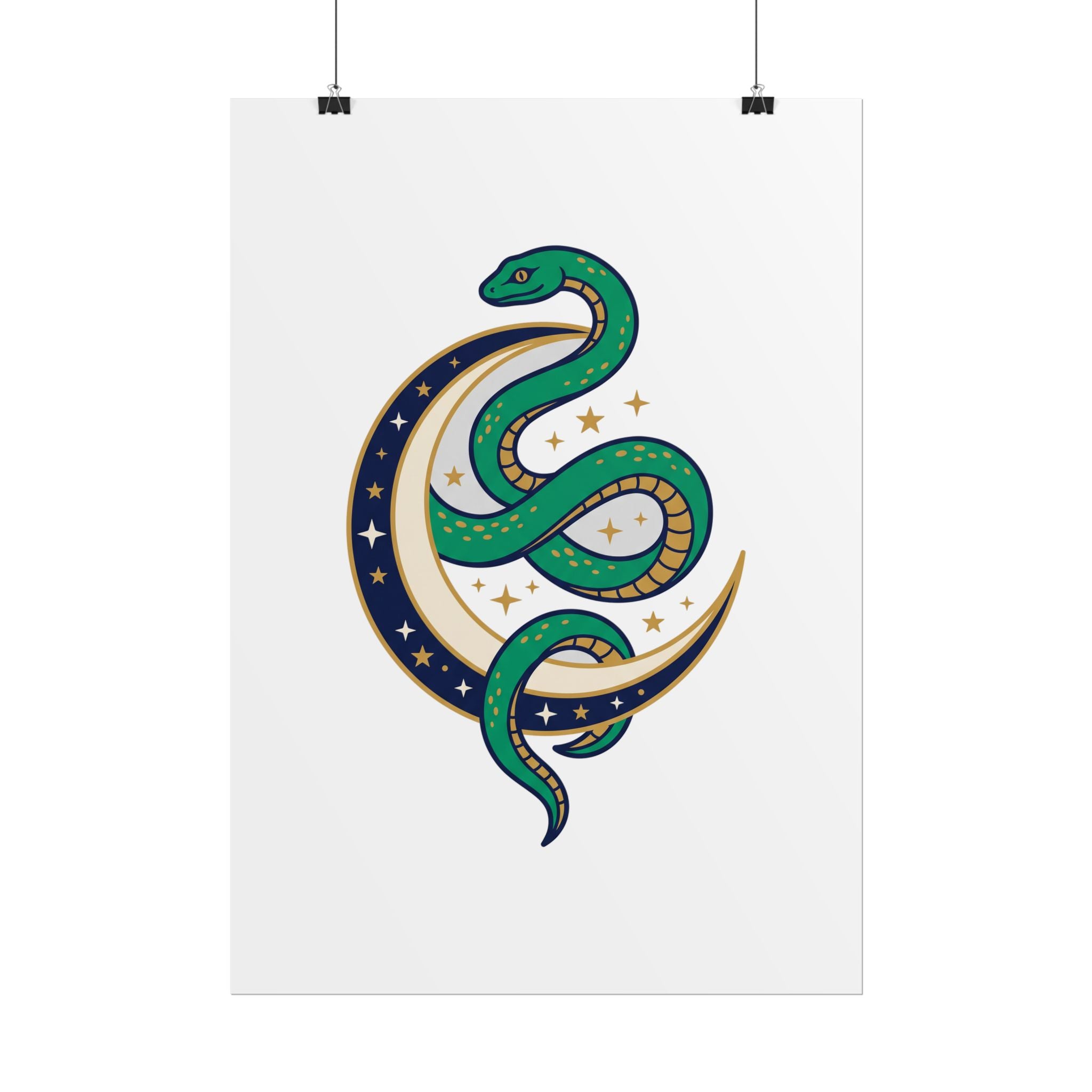 Celestial Snake Moon Poster
