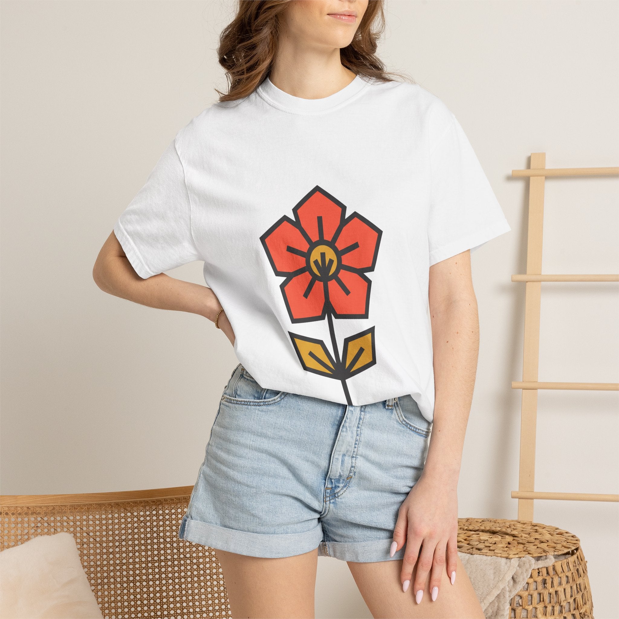 Minimal Wildflower Icon Tee