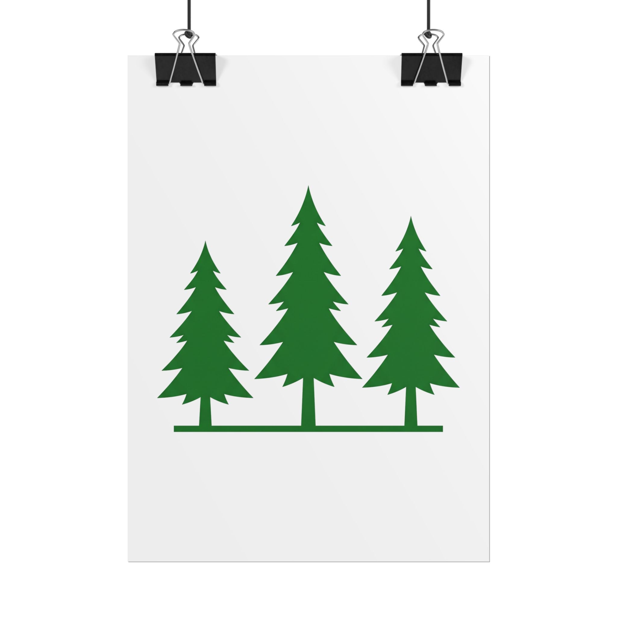 Pine Trio Silhouette Poster