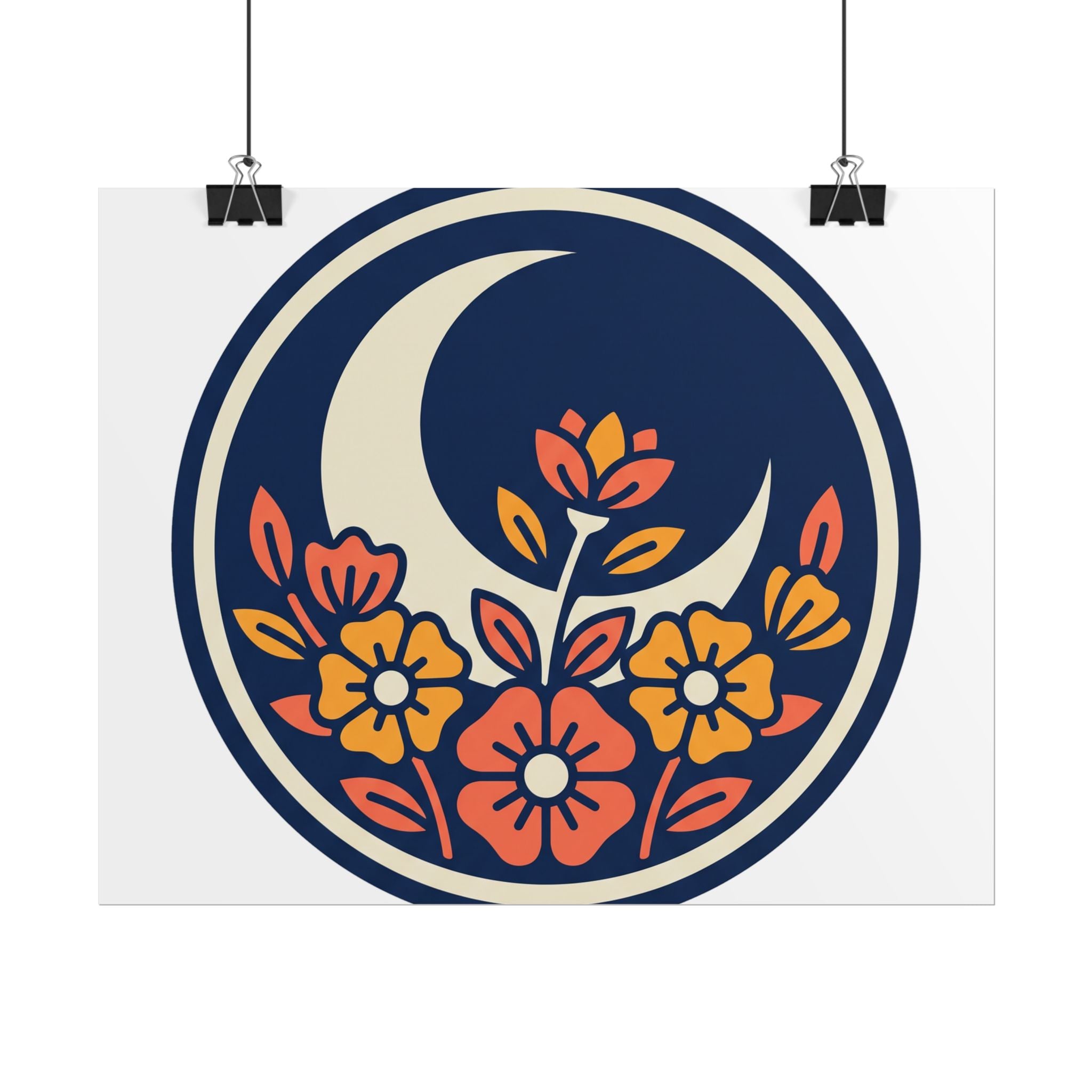 Night Garden Circle Poster