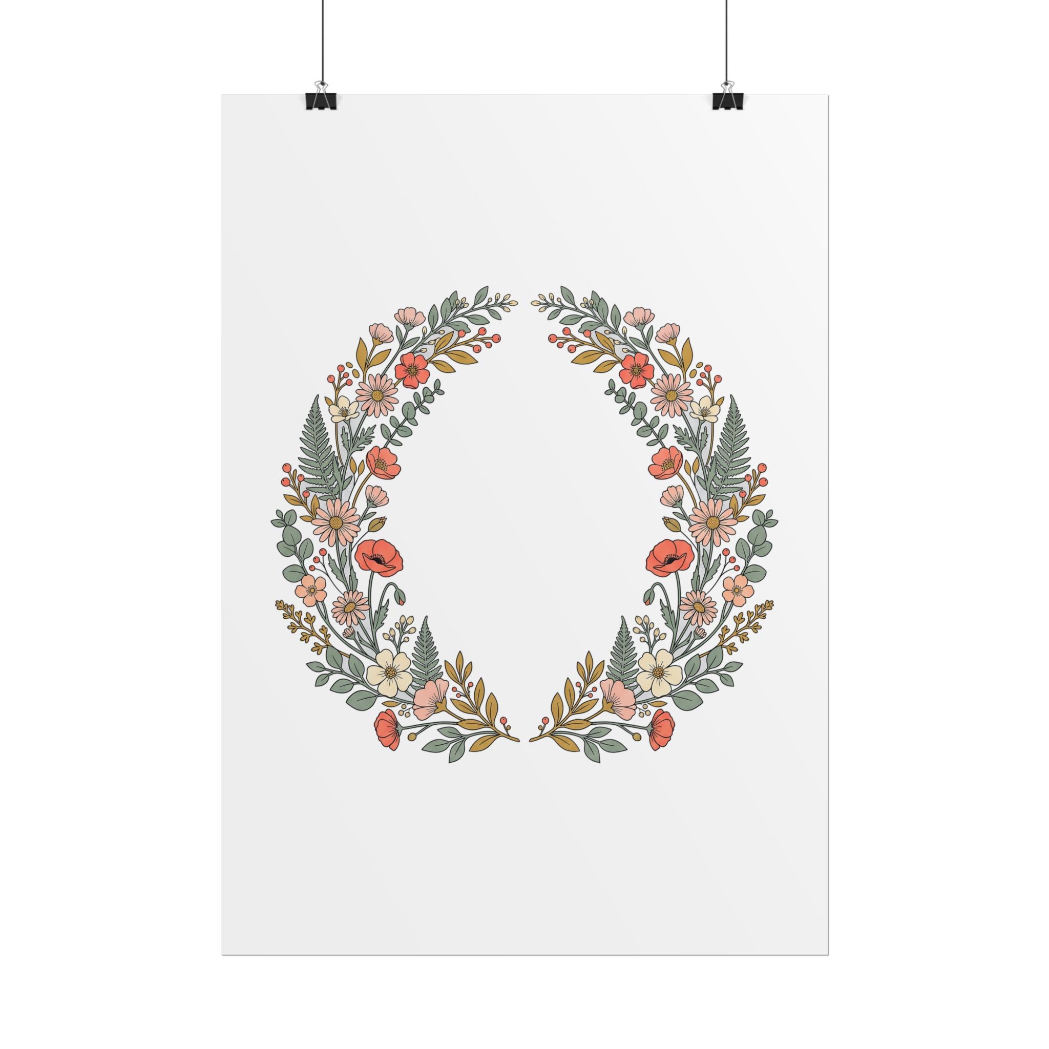 Pressed Flower Arch Poster