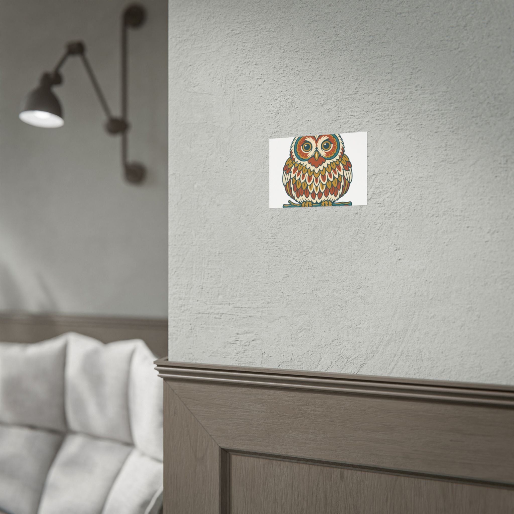 Round Owl Poster