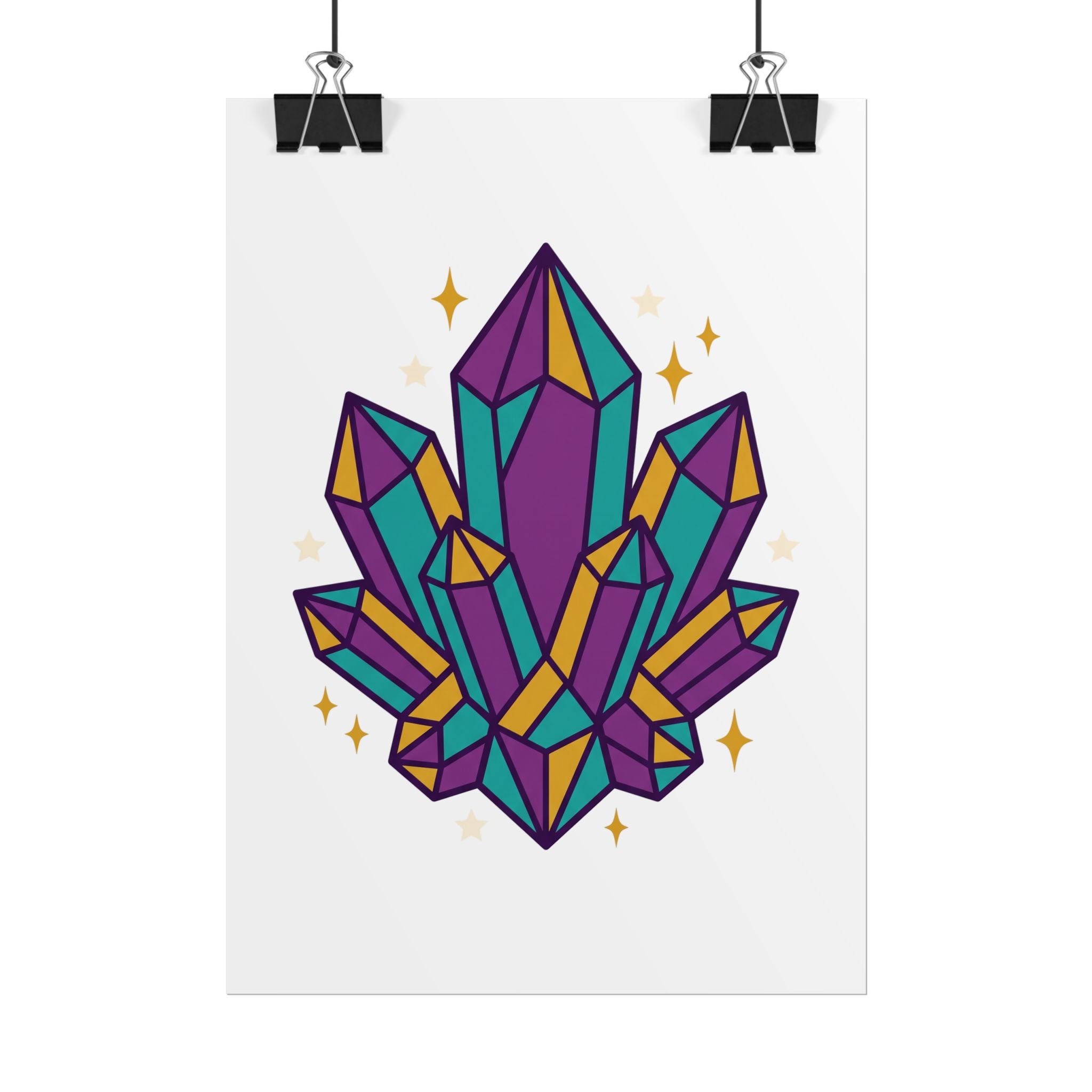 Crystal Cluster Sparkle Poster