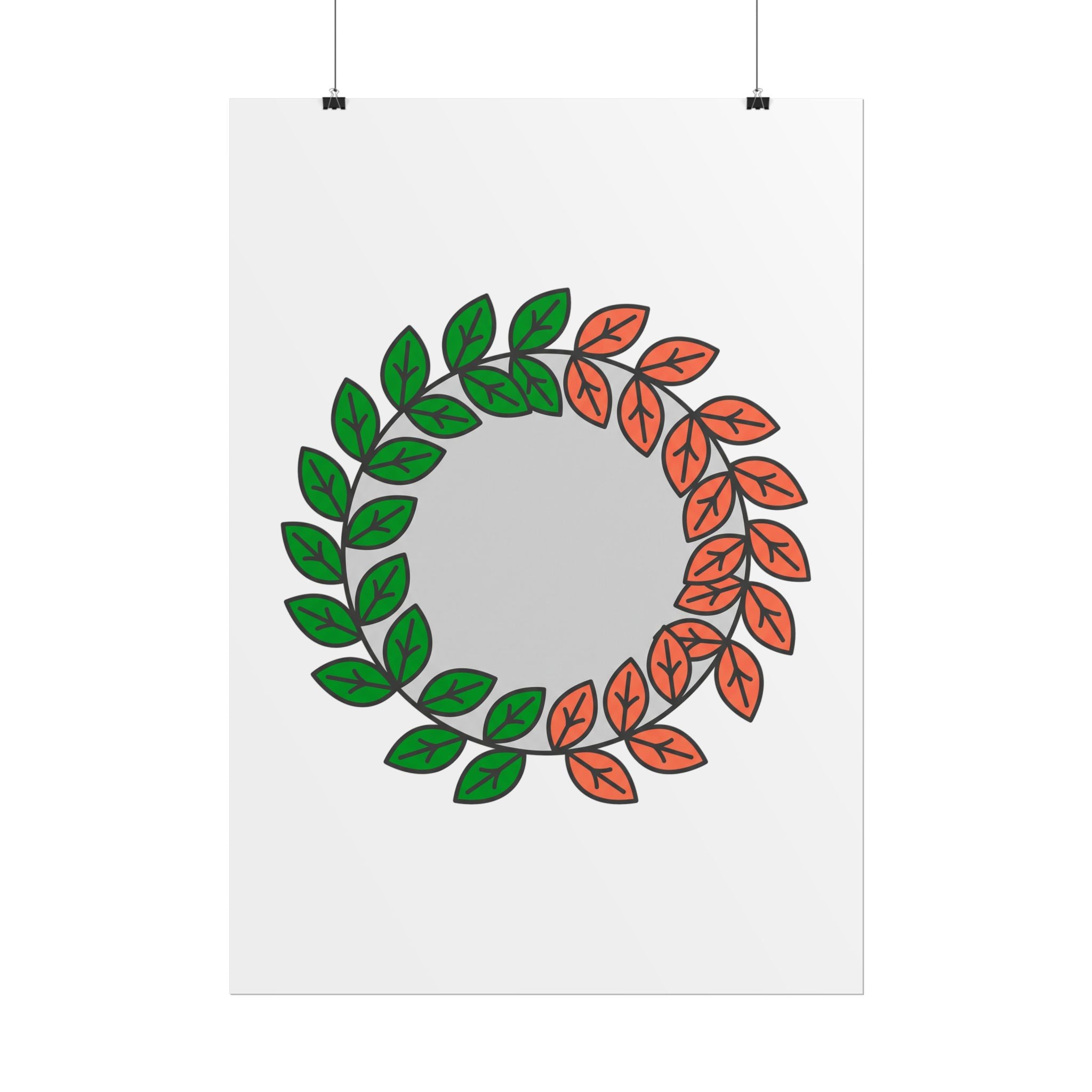 Leaf Wreath Poster