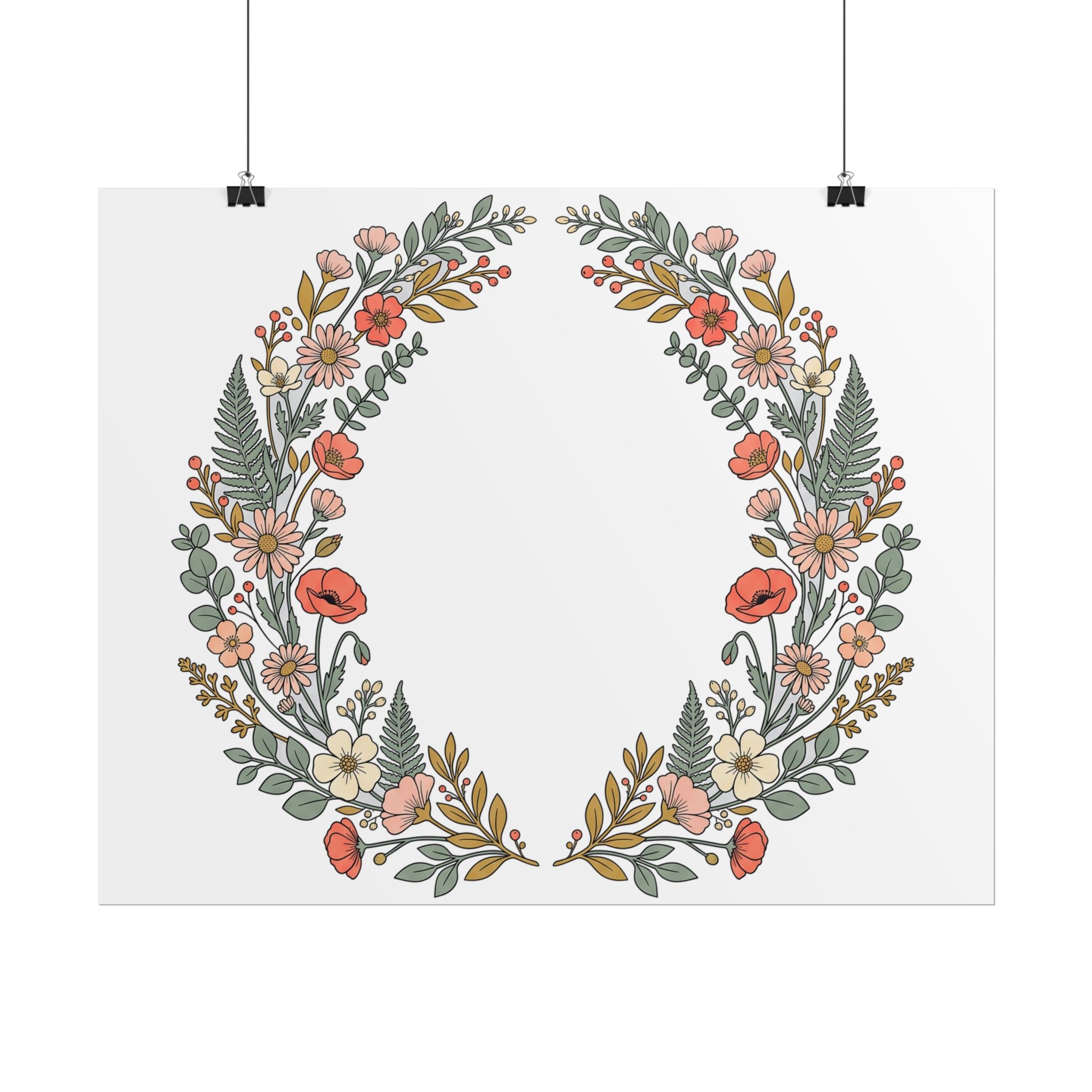 Pressed Flower Arch Poster