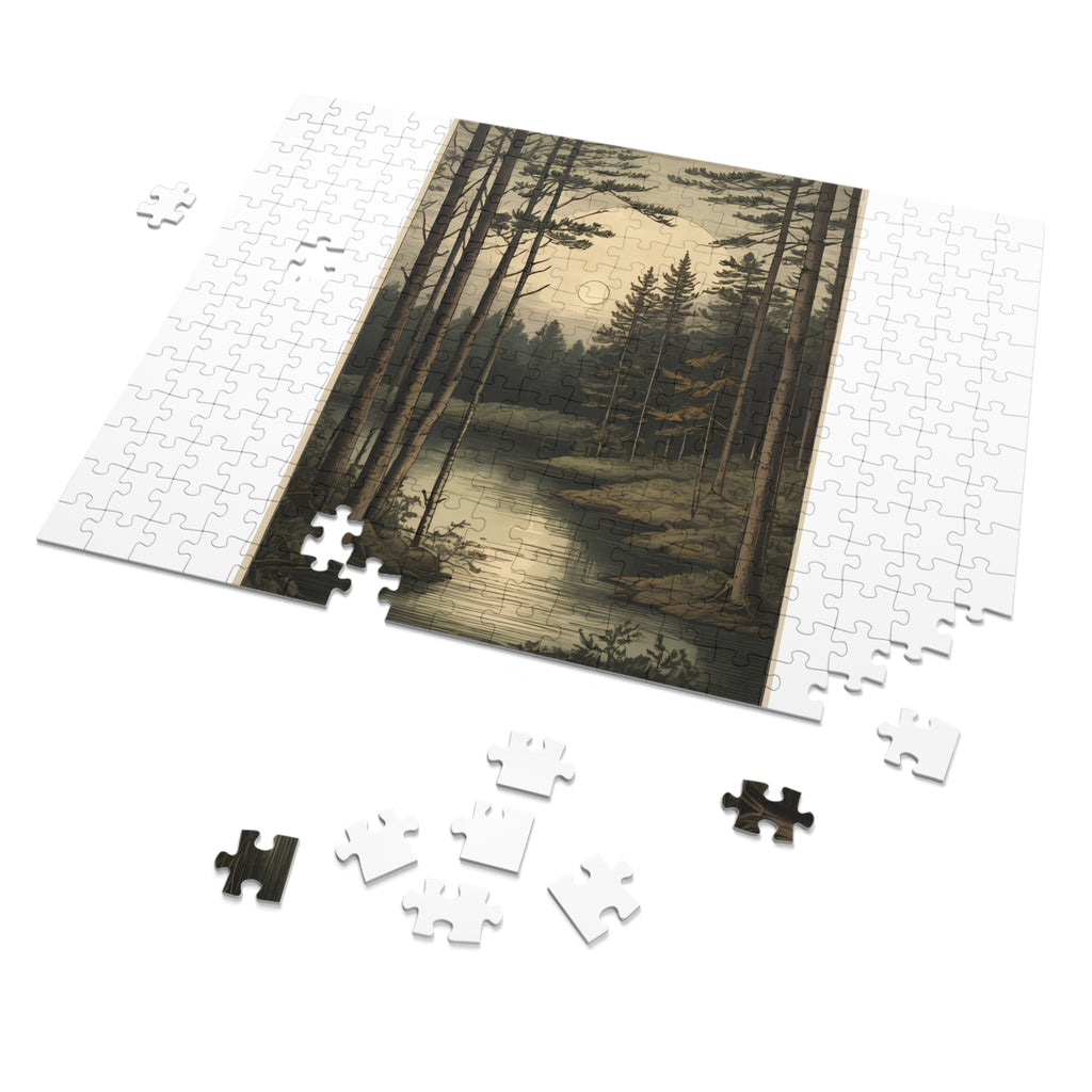 Vintage Moonlit Forest Jigsaw Puzzle (Tin Included)
