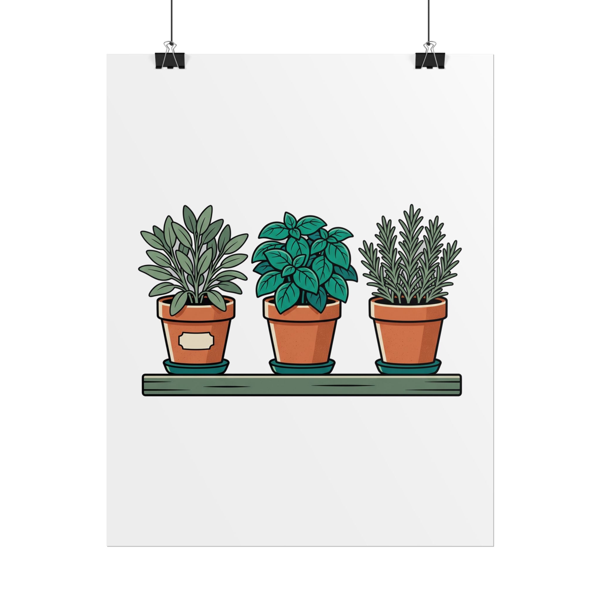 Cottage Window Herbs Poster