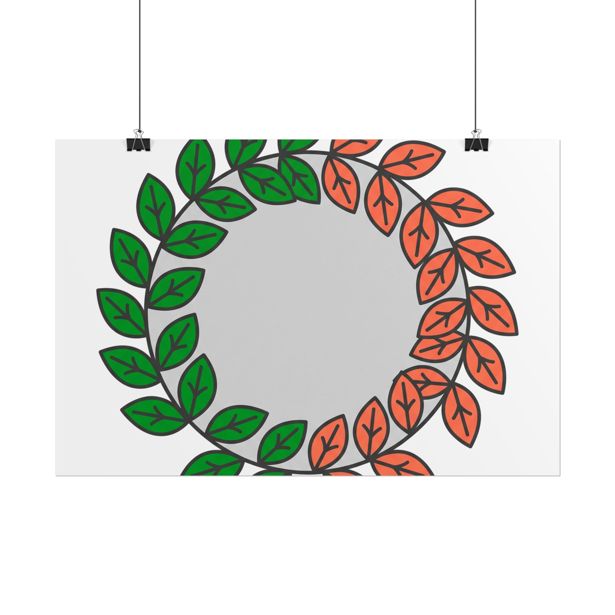 Leaf Wreath Poster