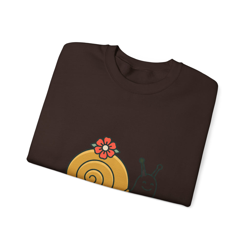 Cute Snail Graphic Sweatshirt – Floral Shell Cozy Crewneck