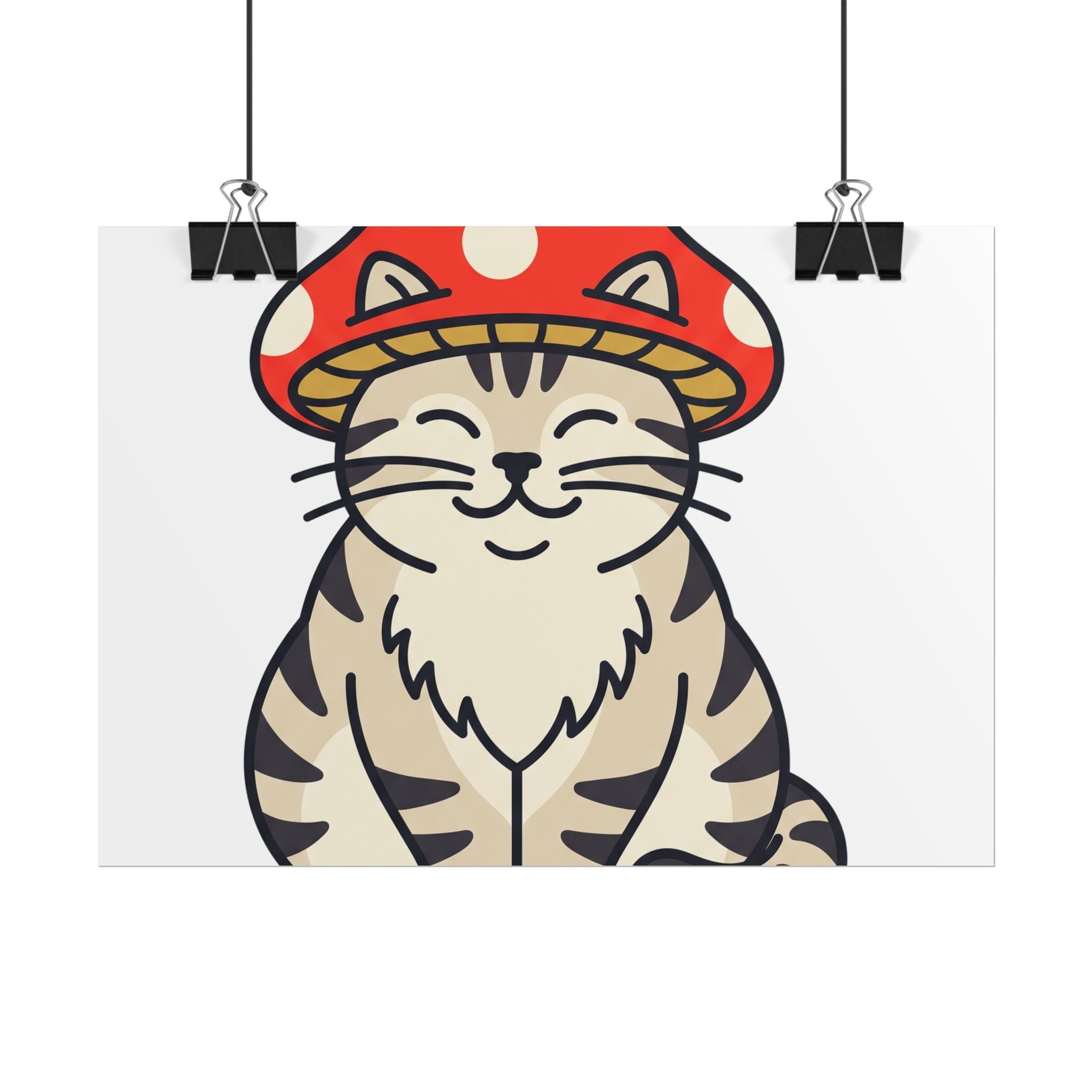 Mushroom Cat Poster