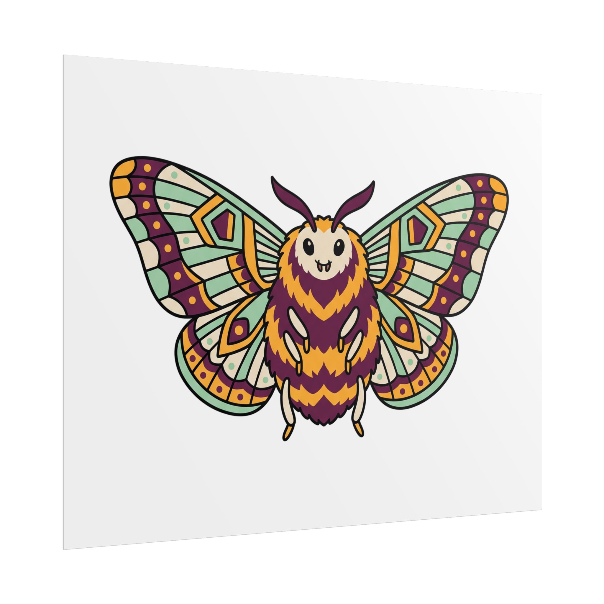 Fuzzy Moth Friend Poster