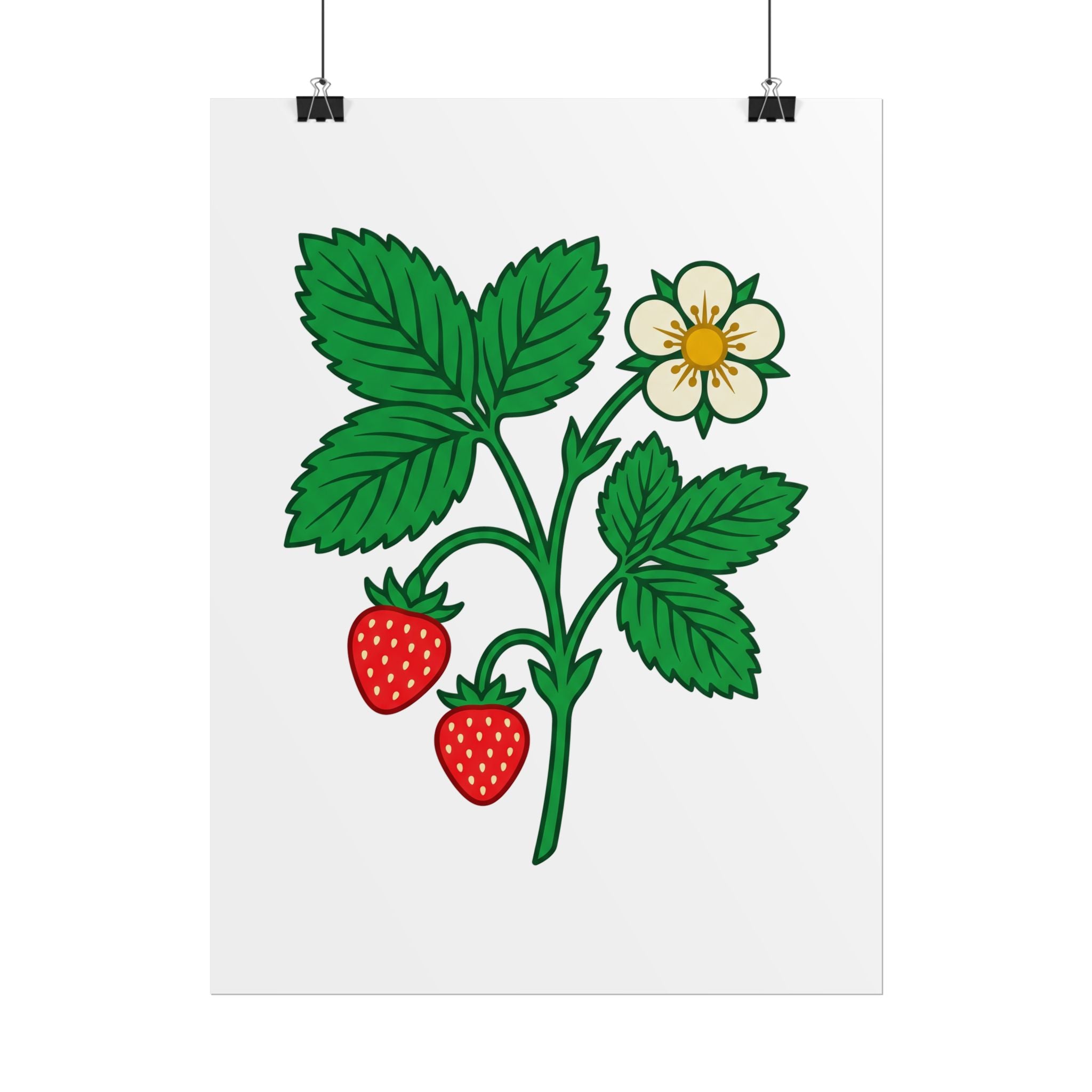 Wild Strawberry Sprig Poster