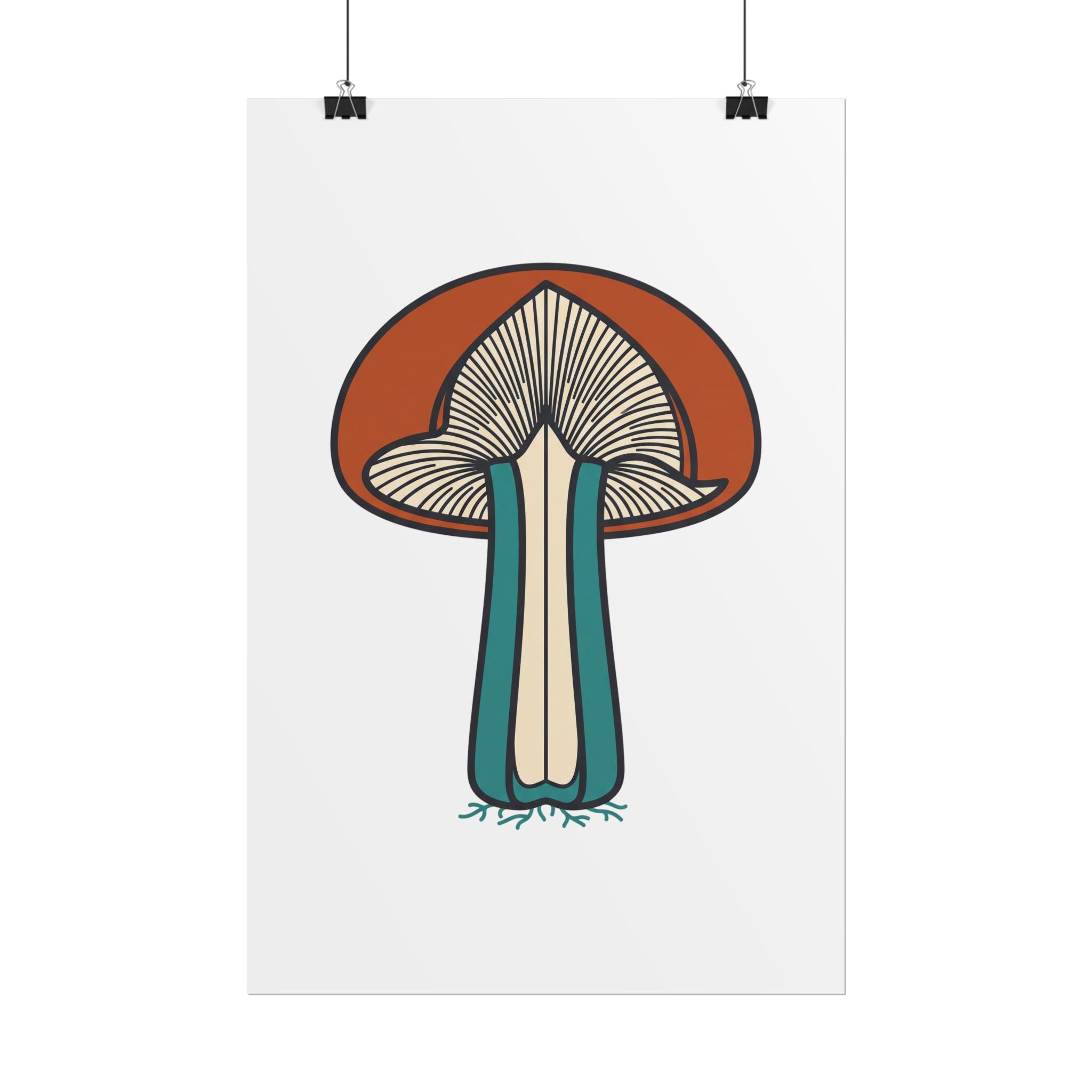 Mushroom Cross Section Poster