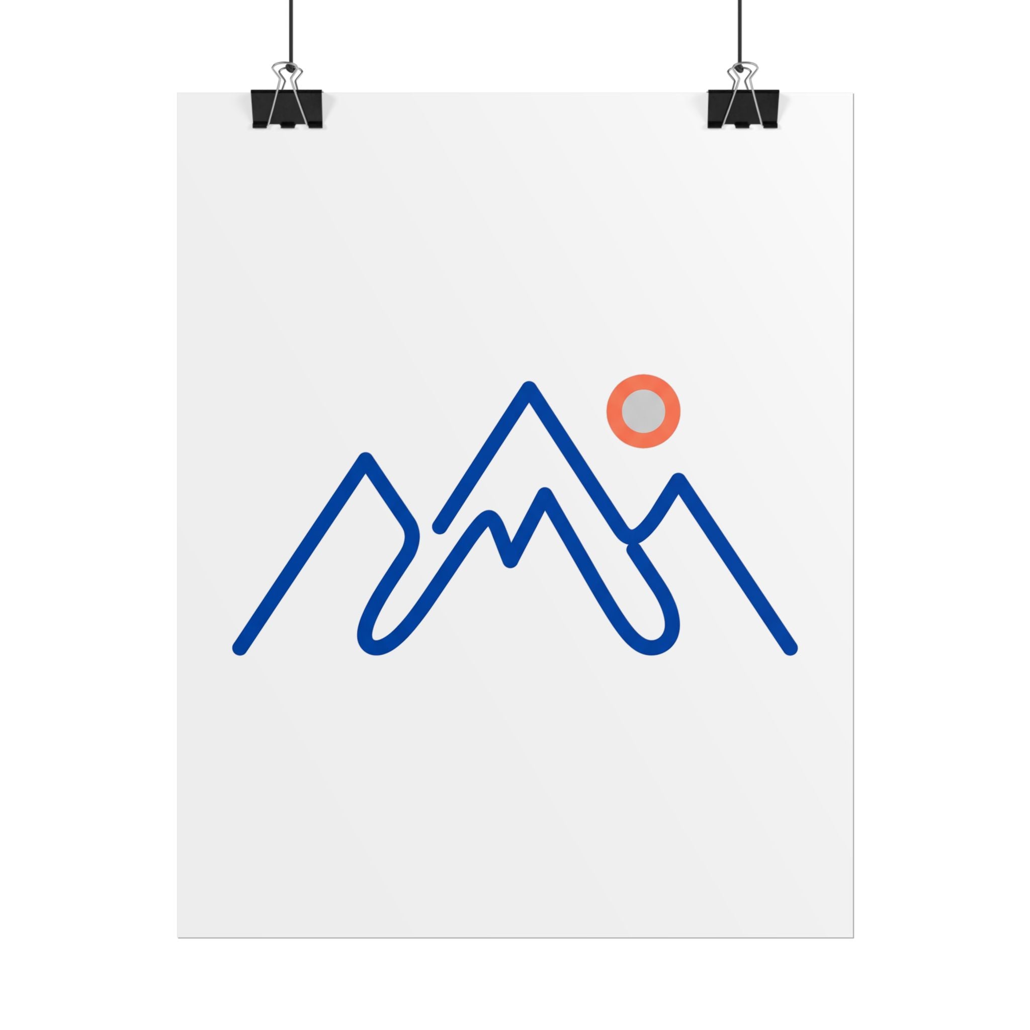 One Line Mountain Poster