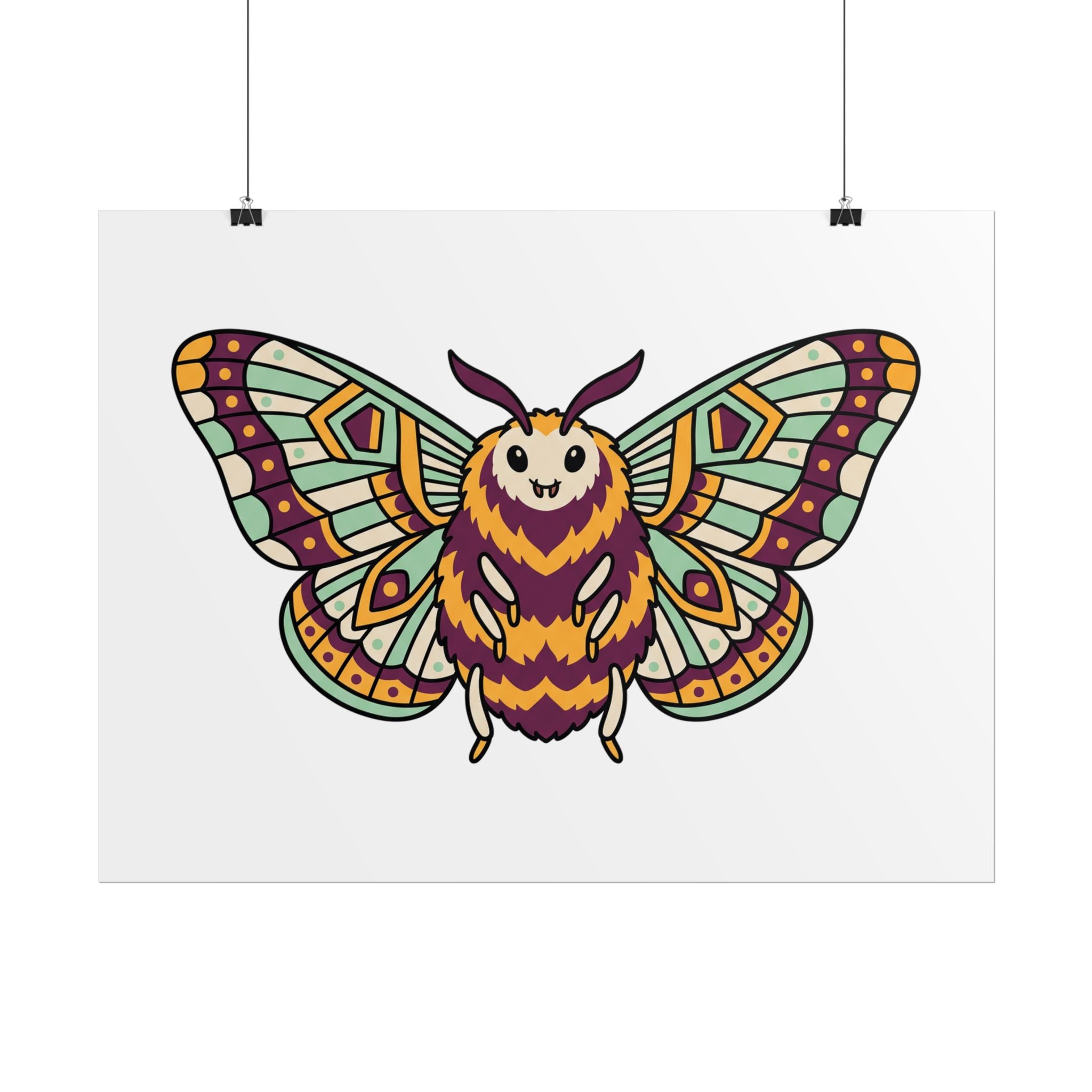 Fuzzy Moth Friend Poster