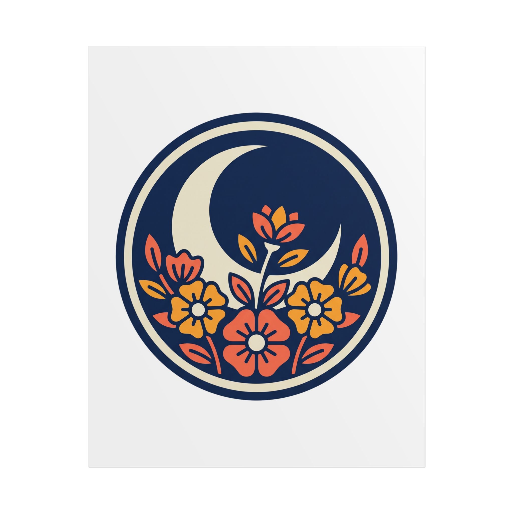 Night Garden Circle Poster