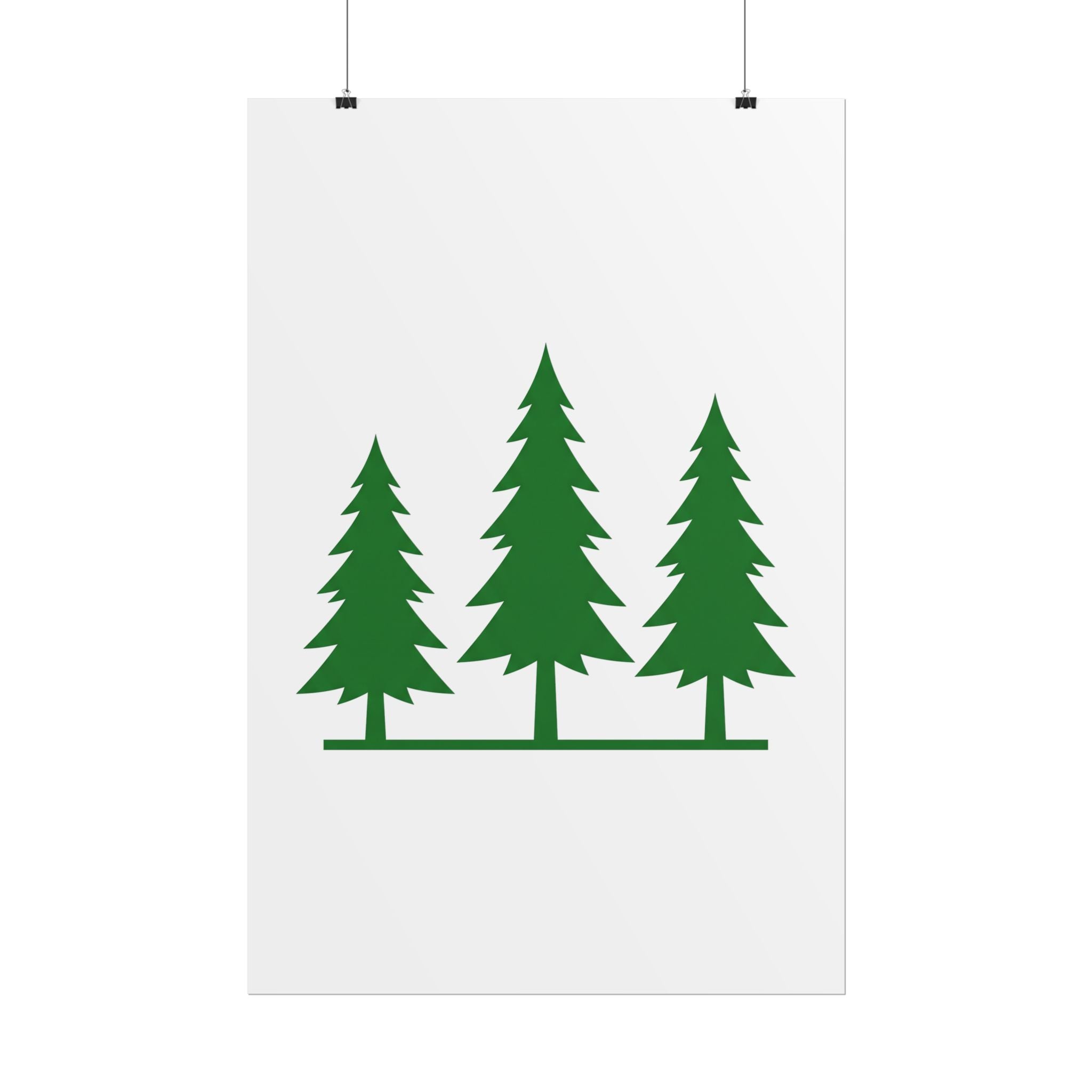 Pine Trio Silhouette Poster