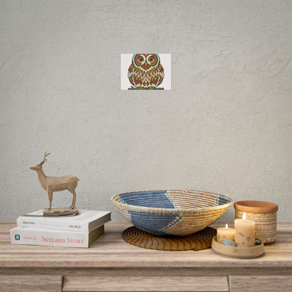 Round Owl Poster