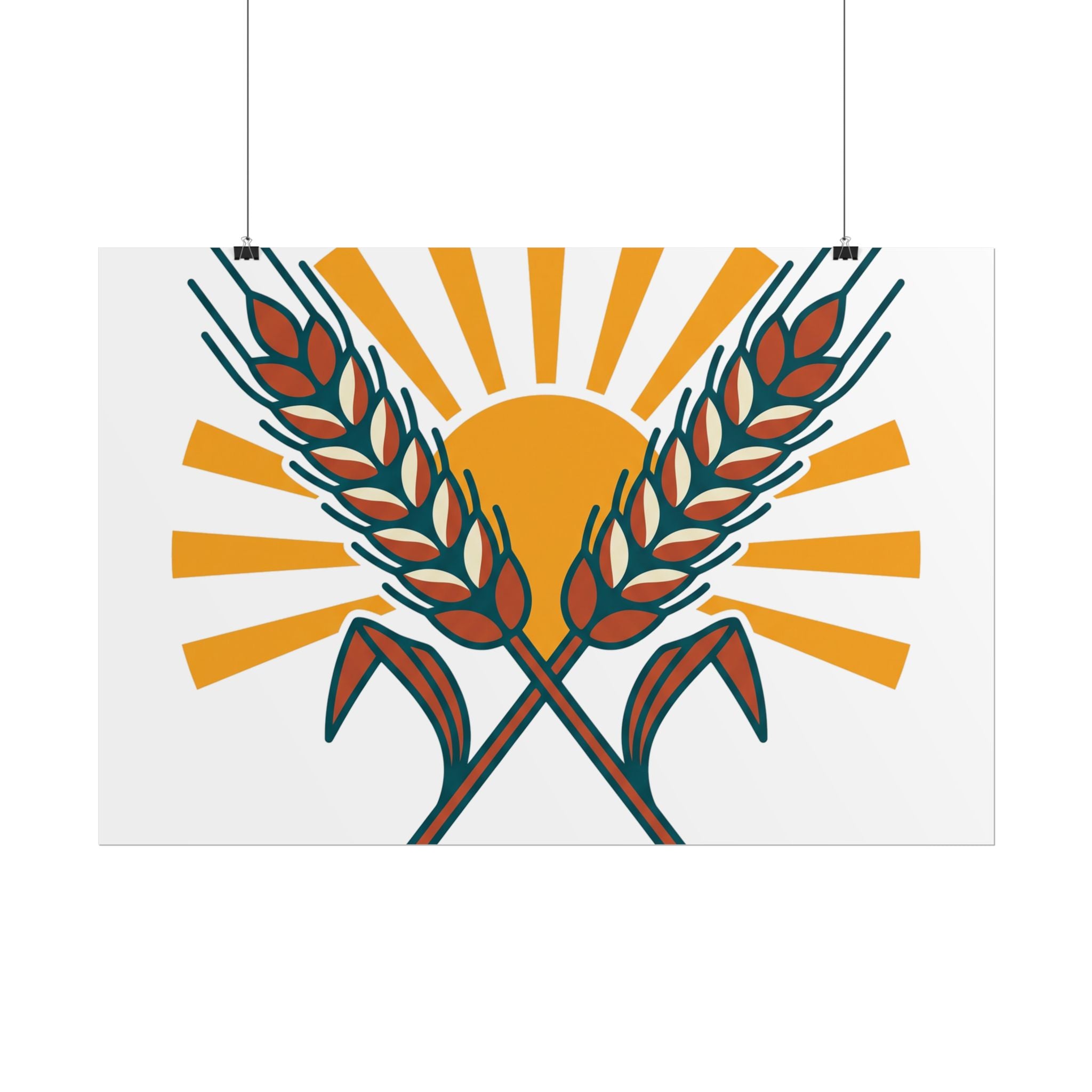 Sun and Wheat Poster