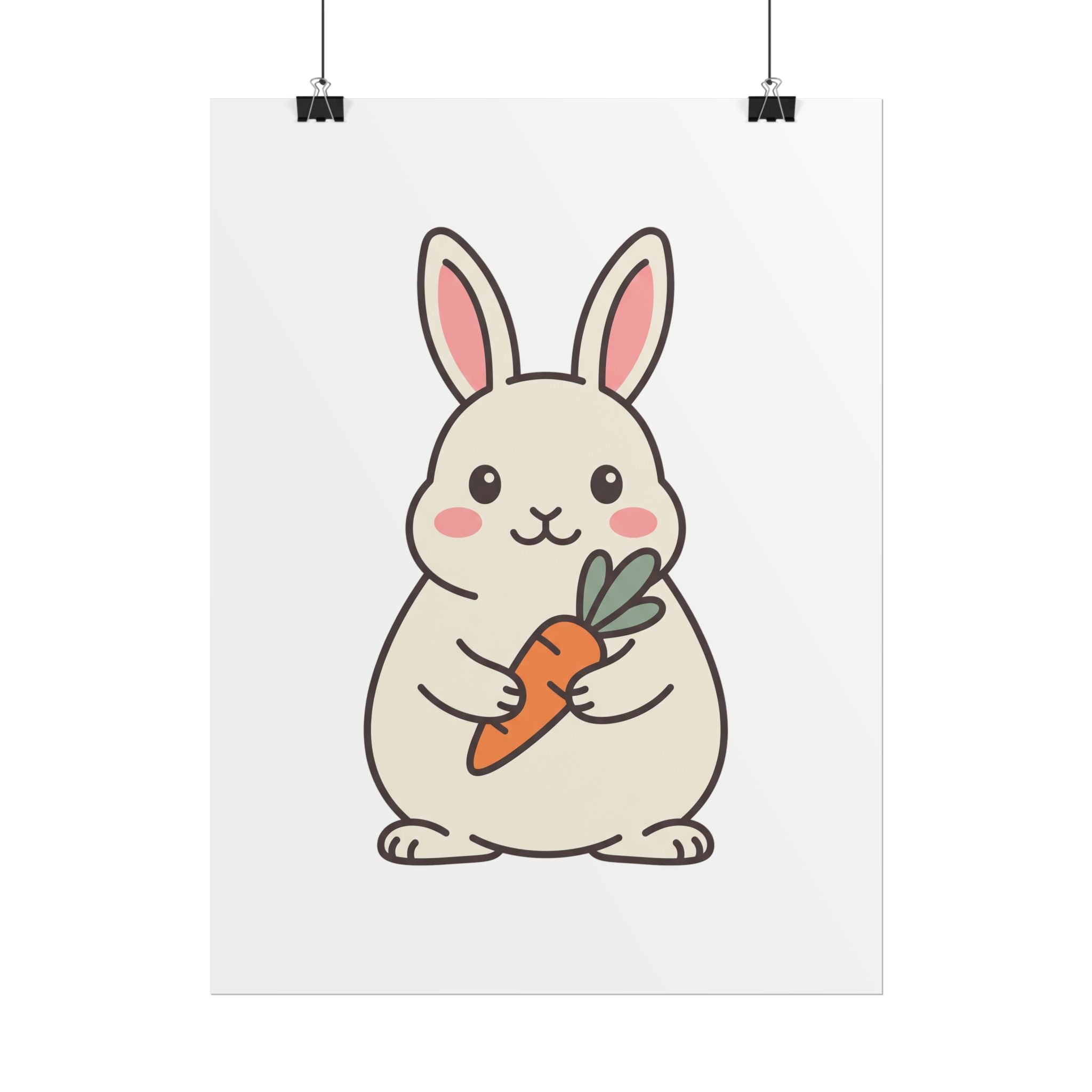 Bunny with Carrot Poster