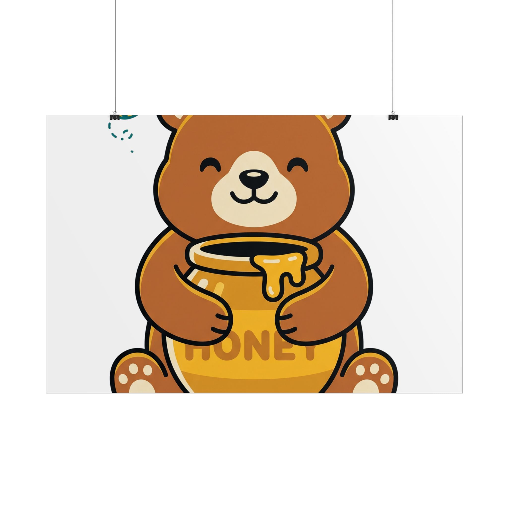 Bear with Honey Poster