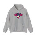 Bat with Tiny Heart Hoodie, Cute Spooky Goth Pullover