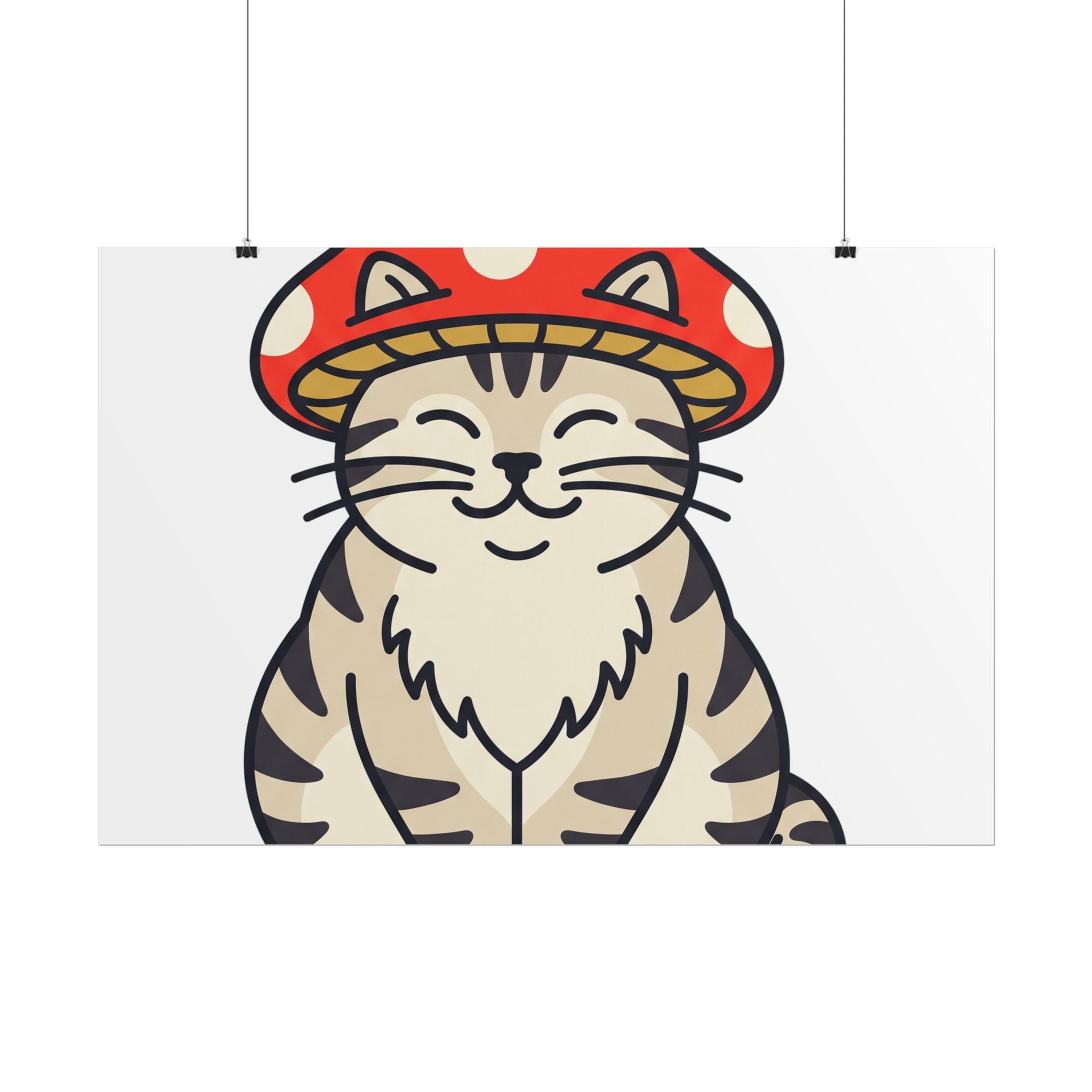 Mushroom Cat Poster
