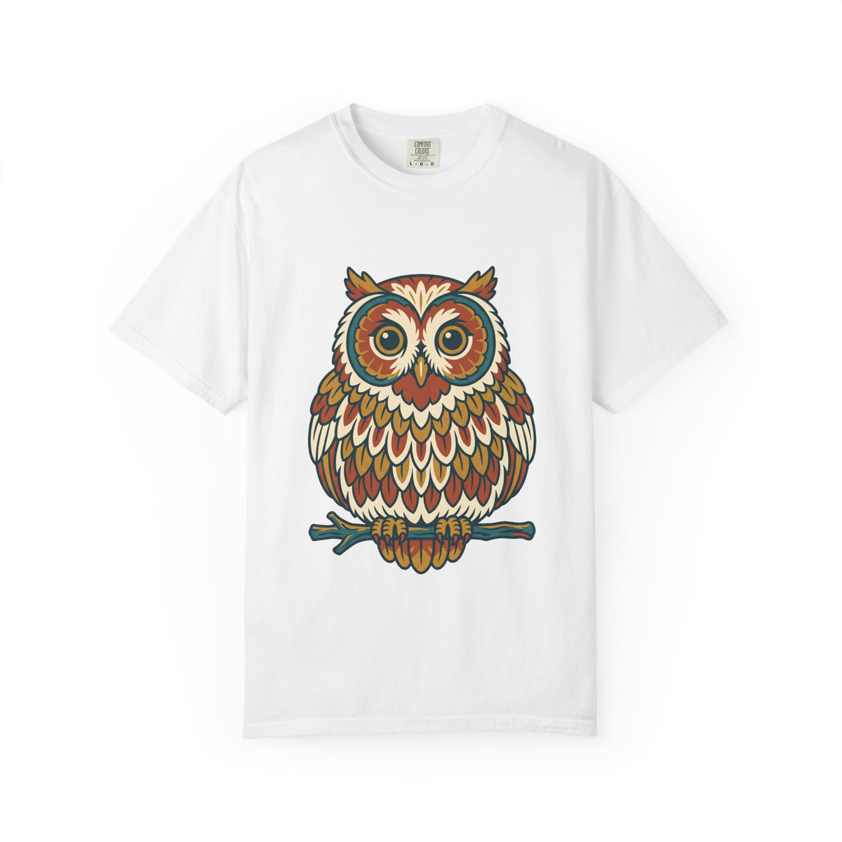 Round Owl Tee, Cute Whimsical Woodland Bird Forest Shirt