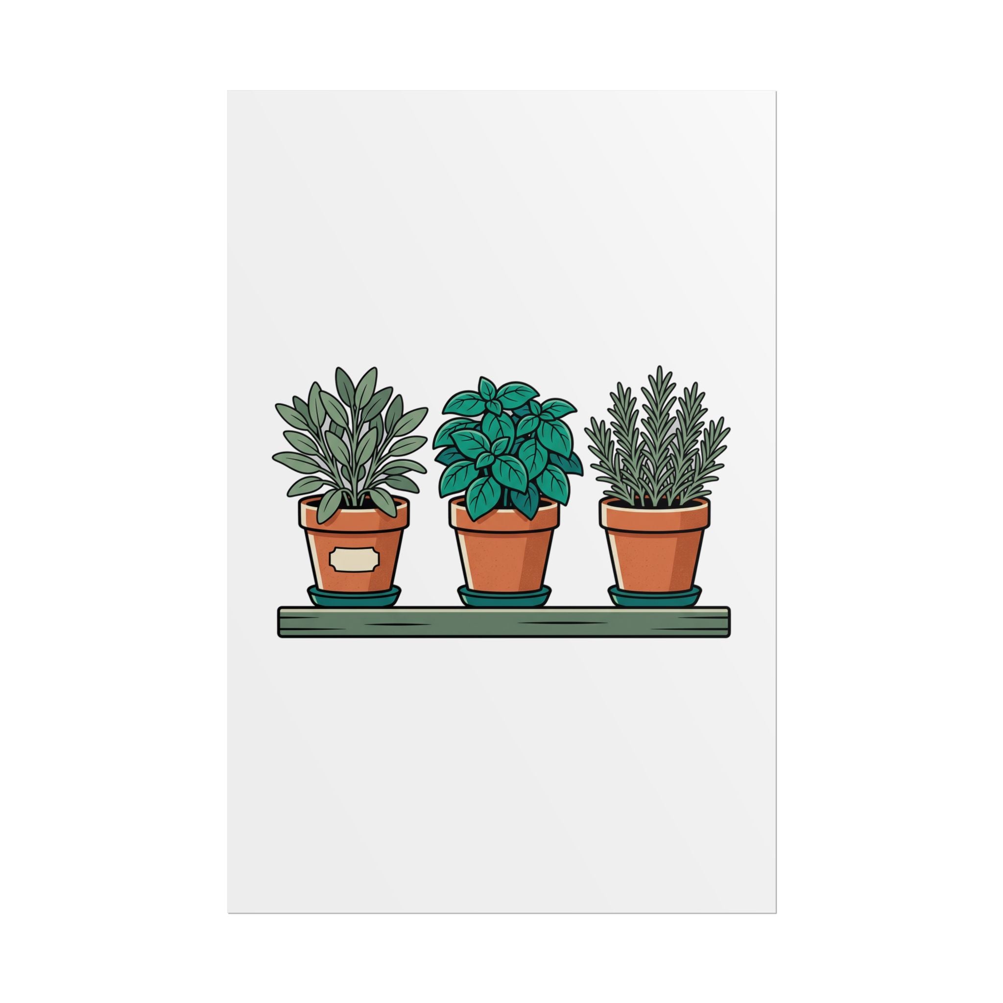 Cottage Window Herbs Poster