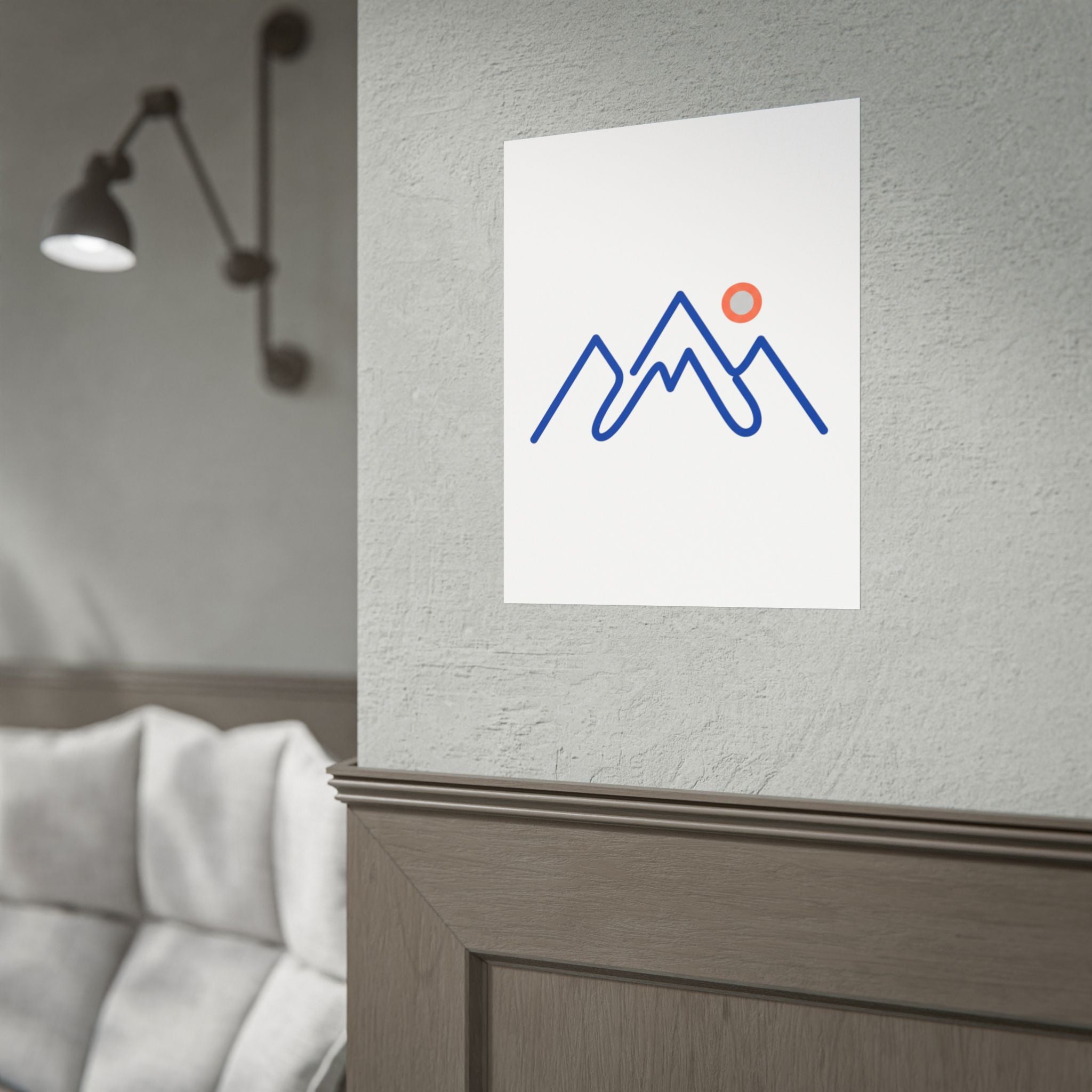 One Line Mountain Poster