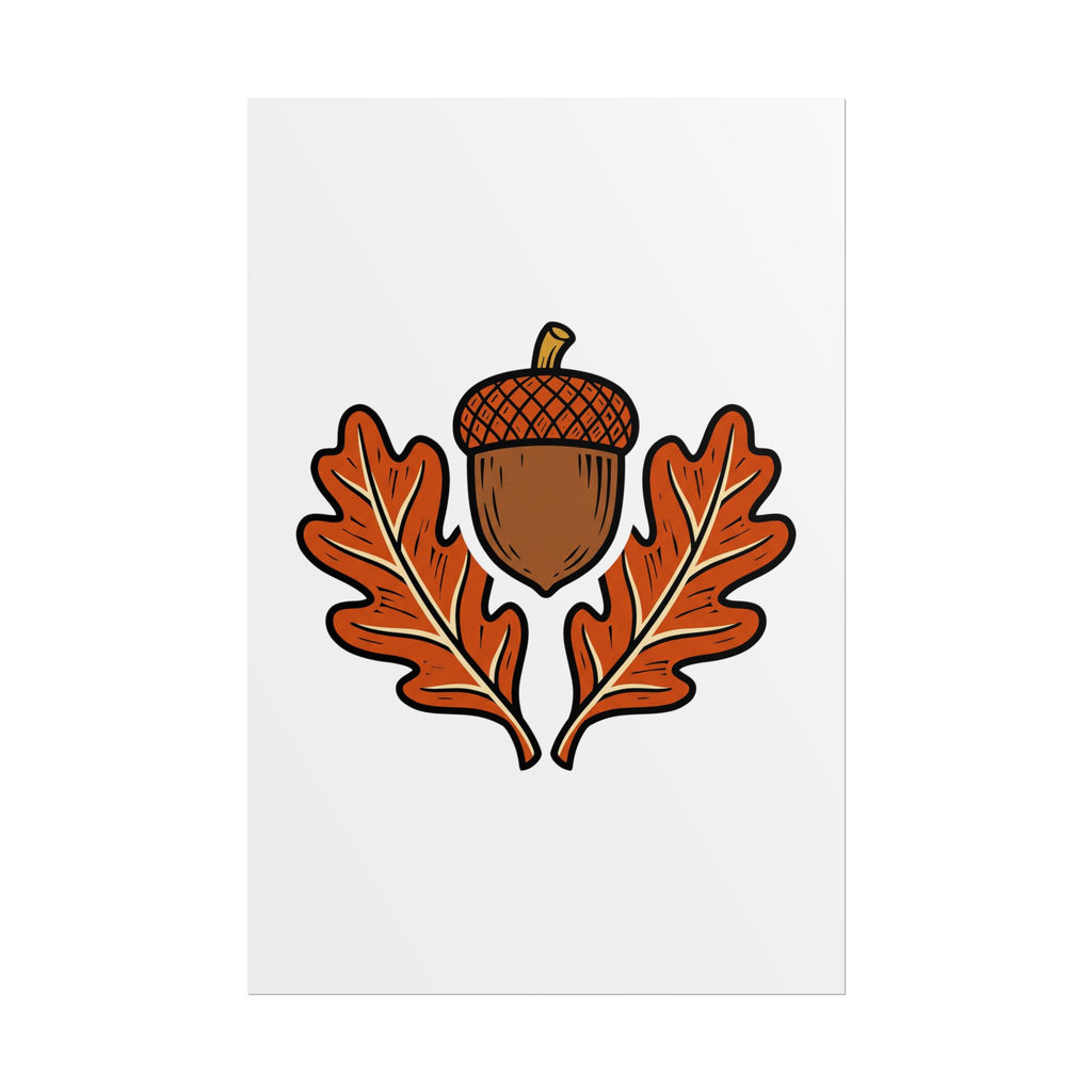 Acorn and Oak Leaf Poster
