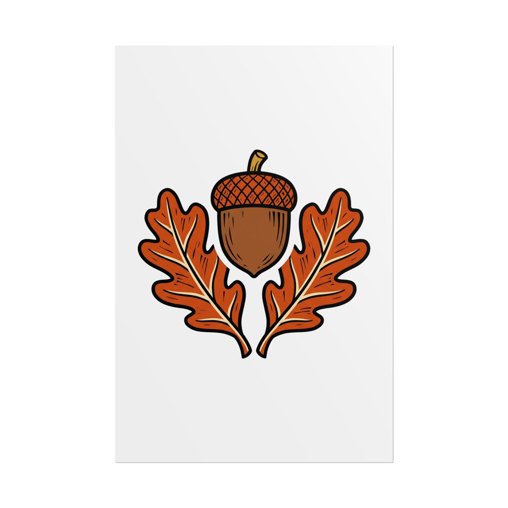 Acorn and Oak Leaf Poster
