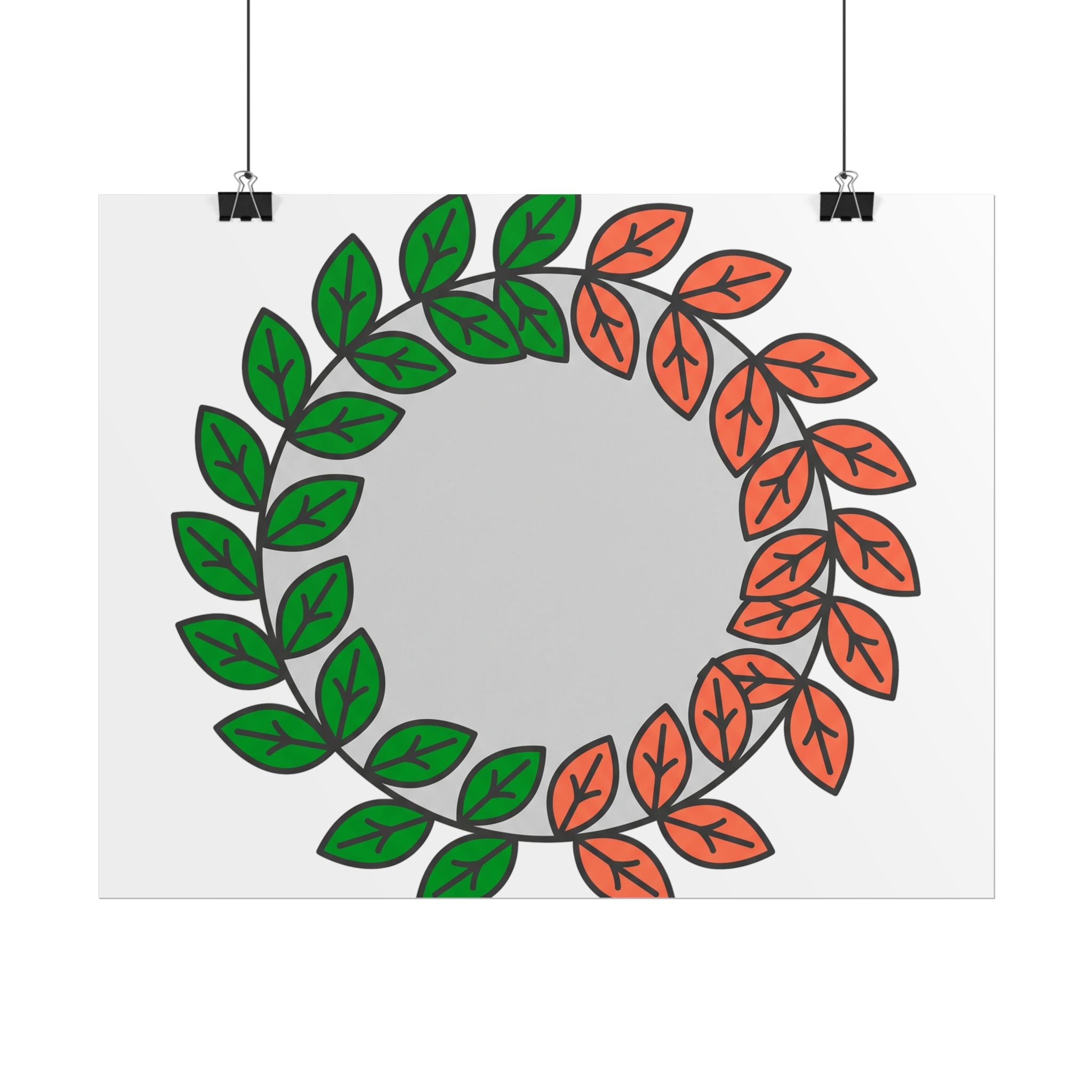 Leaf Wreath Poster