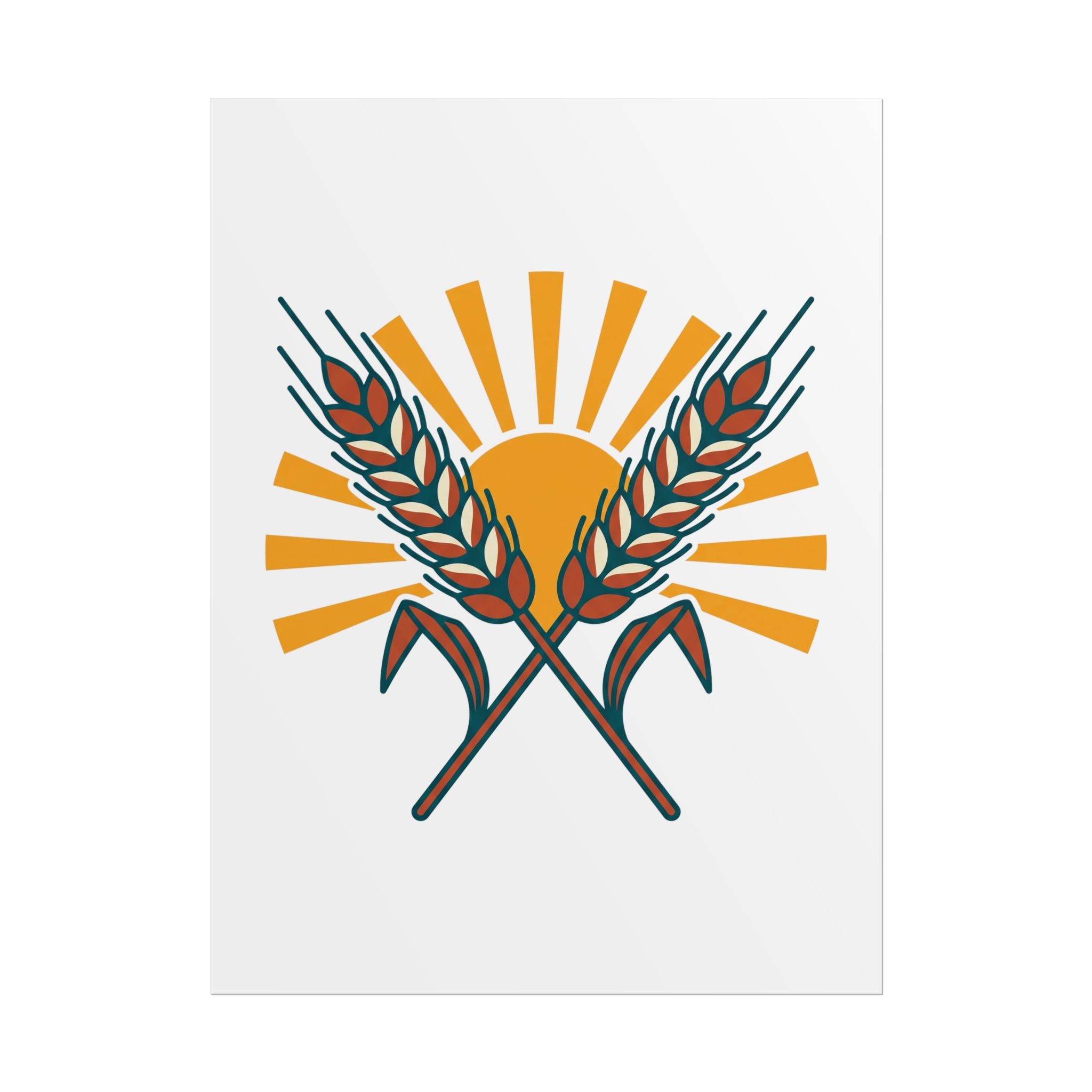 Sun and Wheat Poster