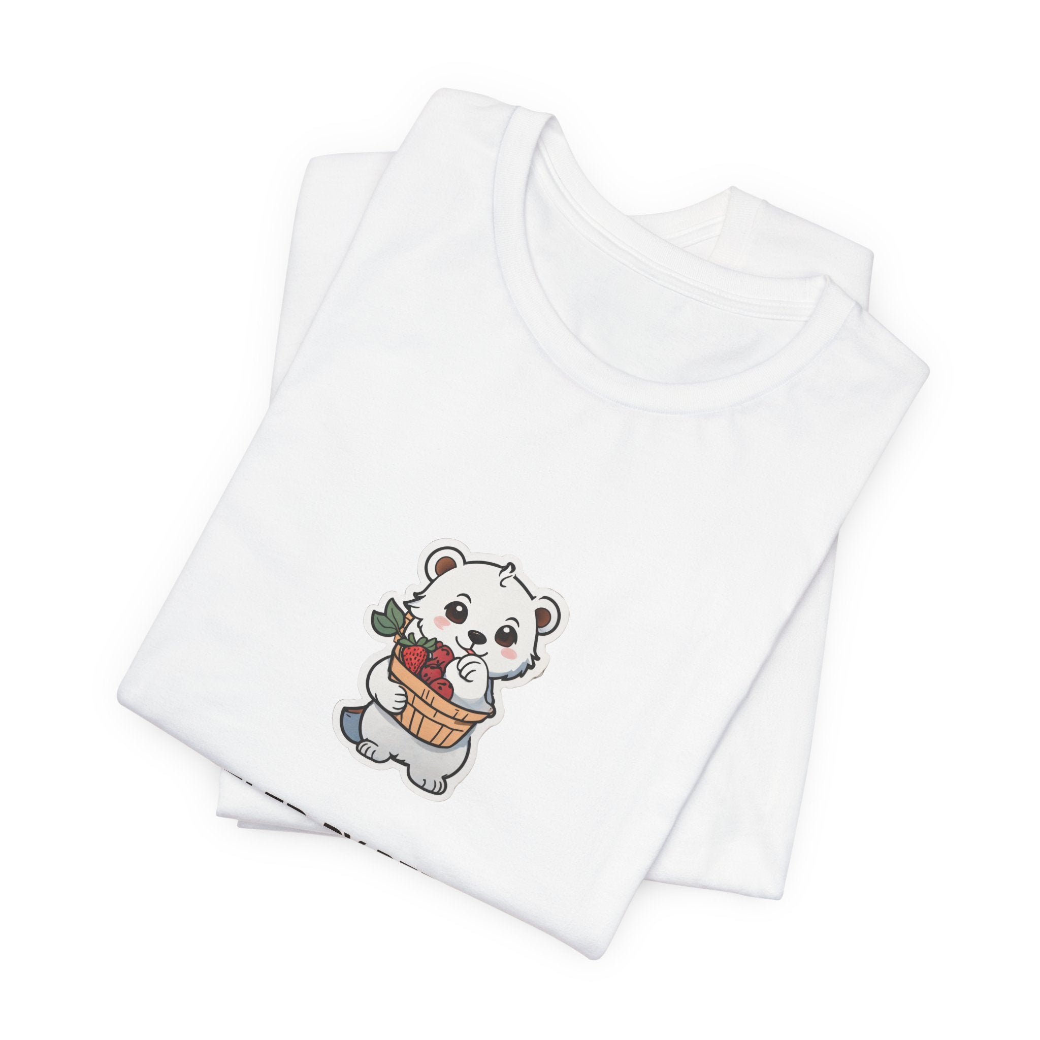 Bear Eating Berries Tee — "Fueled by Berries and Bad Directions" Cute Graphic T-Shirt