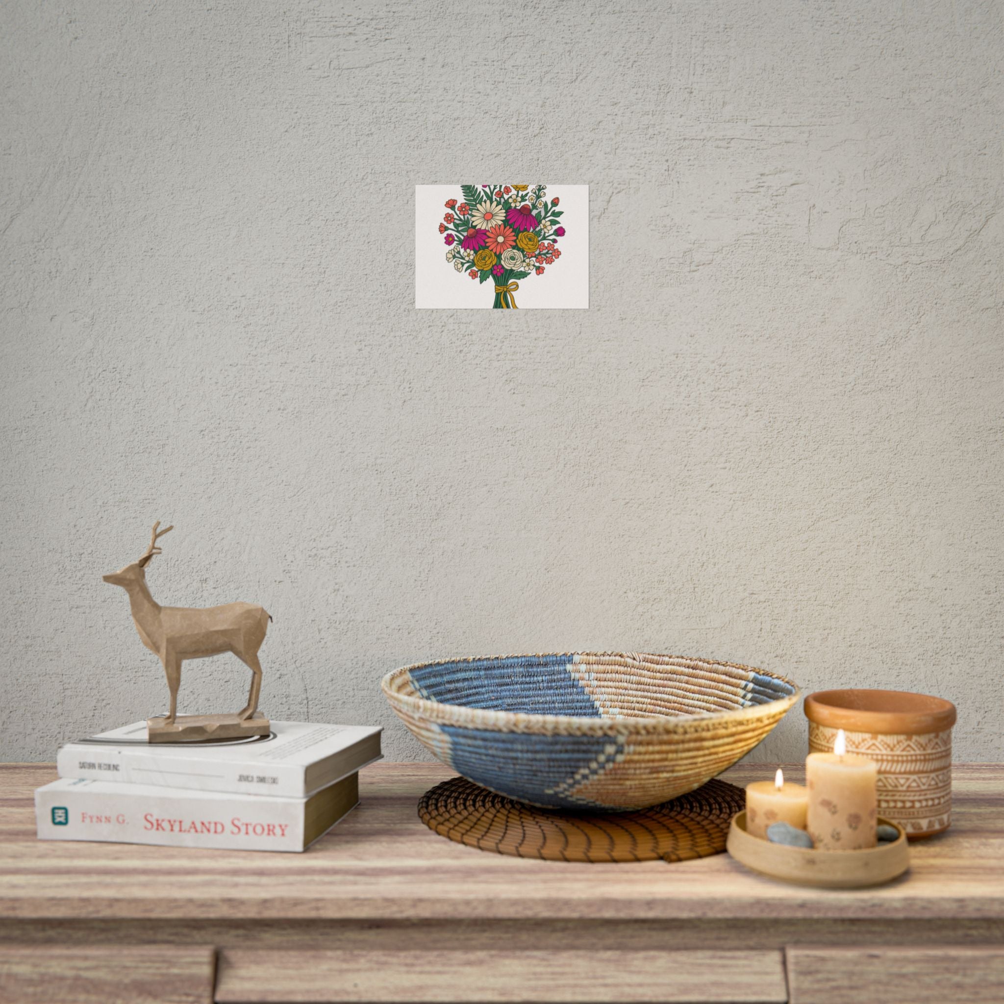 Wildflower Bouquet Line Poster