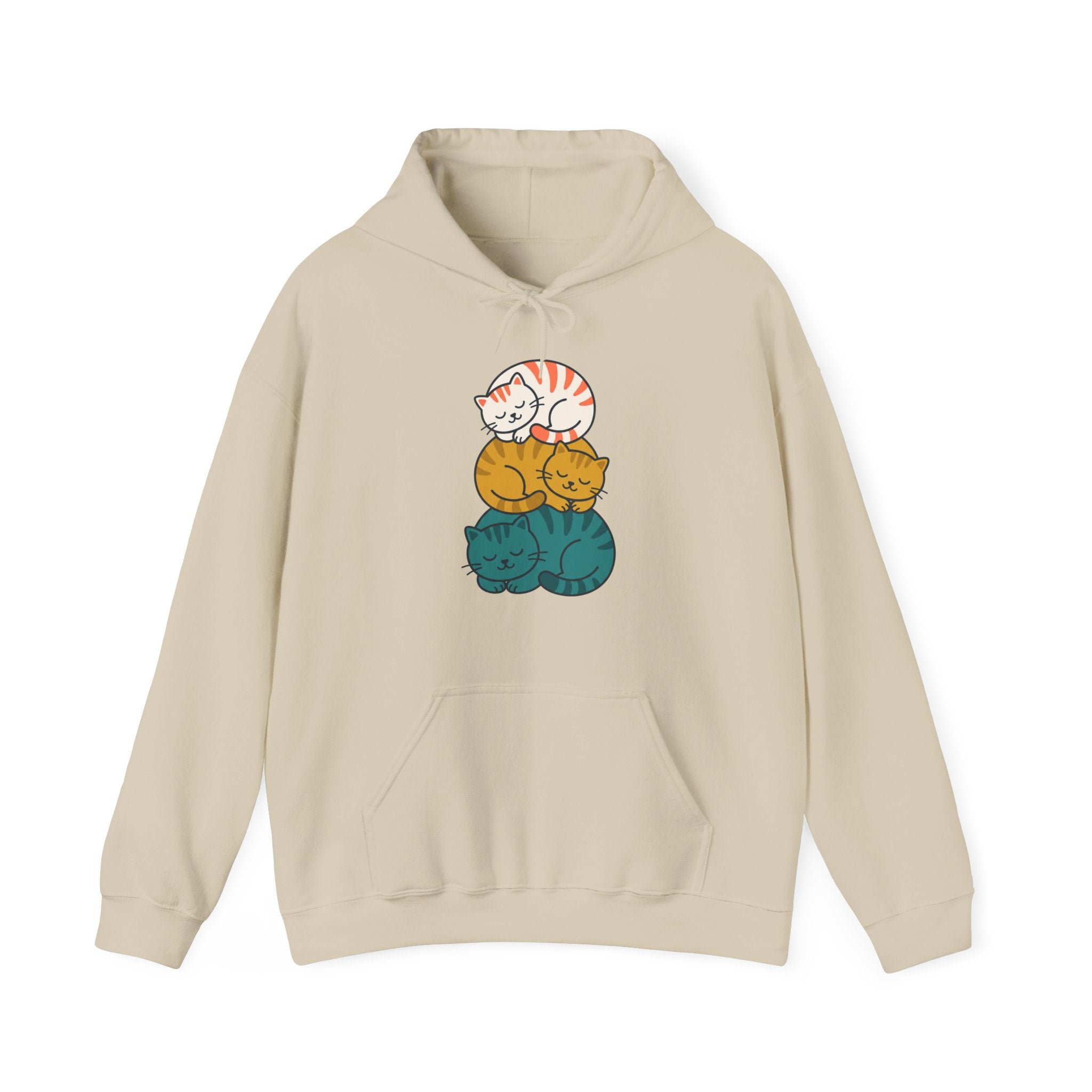 Sleepy Cat Stack Hoodie