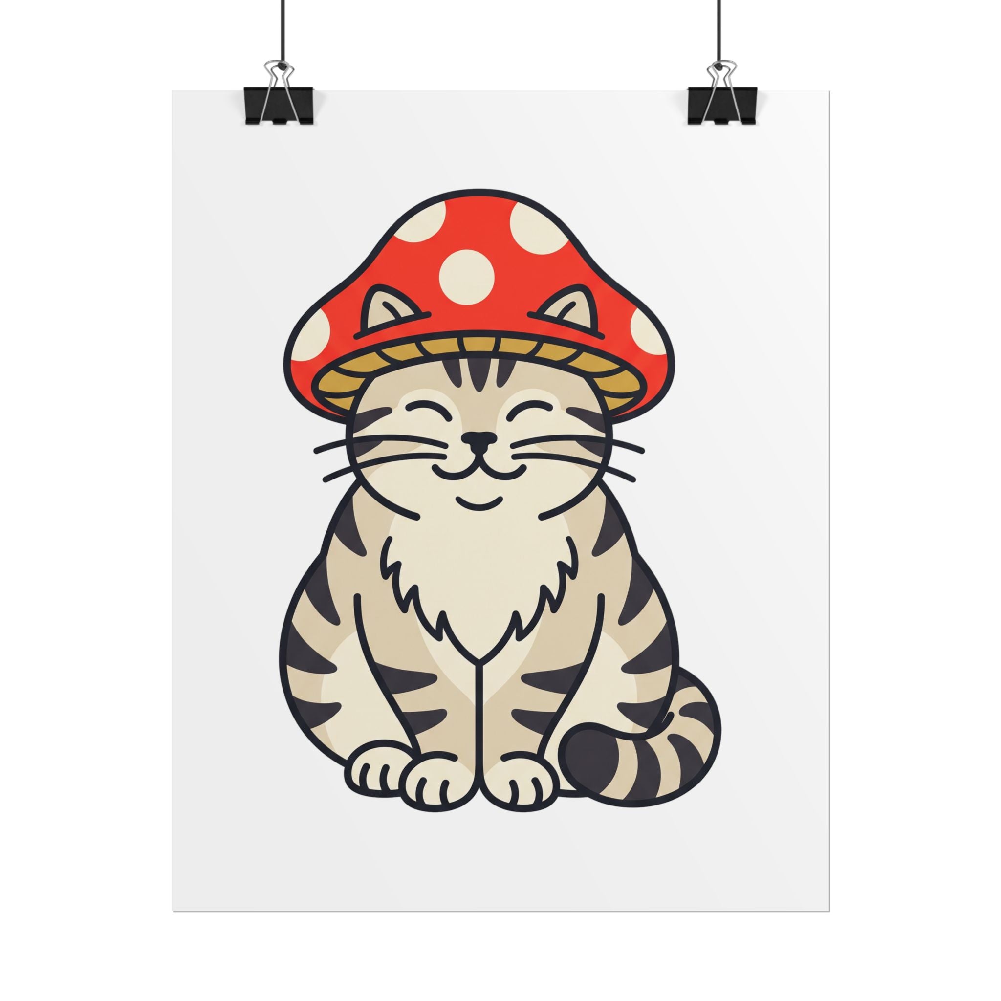 Mushroom Cat Poster