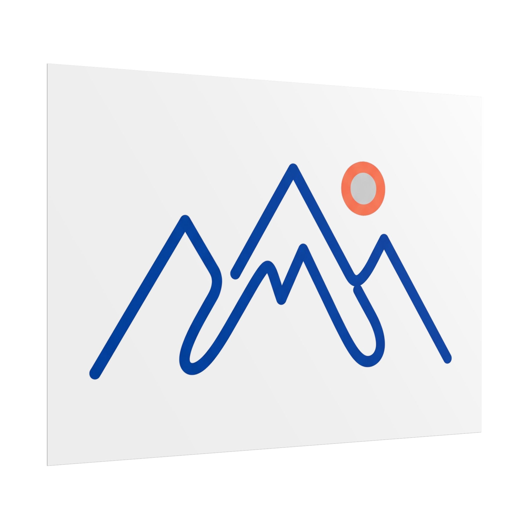 One Line Mountain Poster
